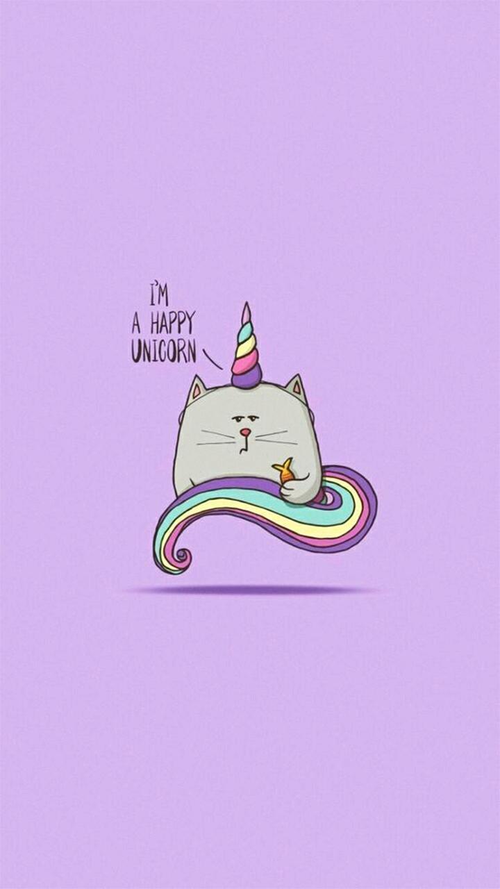 Premium Vector  Cute unicorn cat with rainbow horn and tail design for  postcard banner vector illustration in doodle style