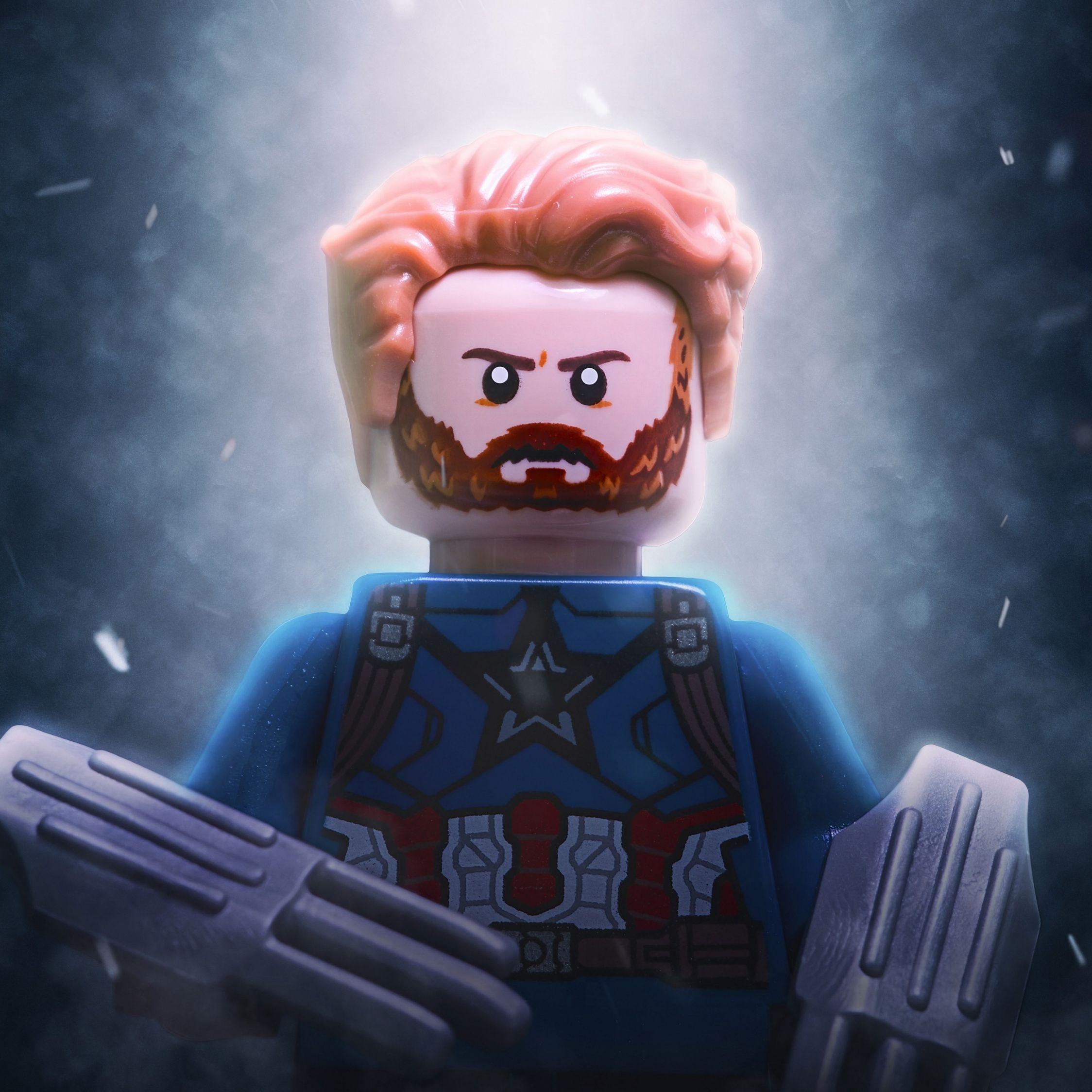 2248x2248 Download 2248x2248 wallpaper captain america, lego toy