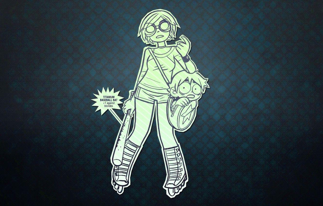 1332x850 Wallpaper comic, scott pilgrim, ramona flowers, scott
