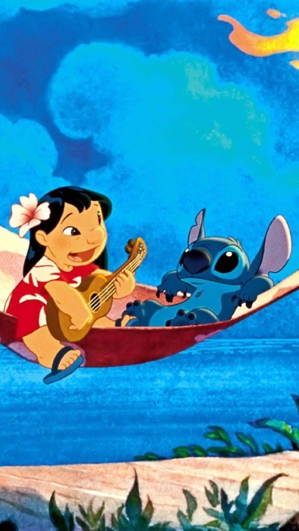 1000x1778 Stitch Summer IPhone Wallpaper