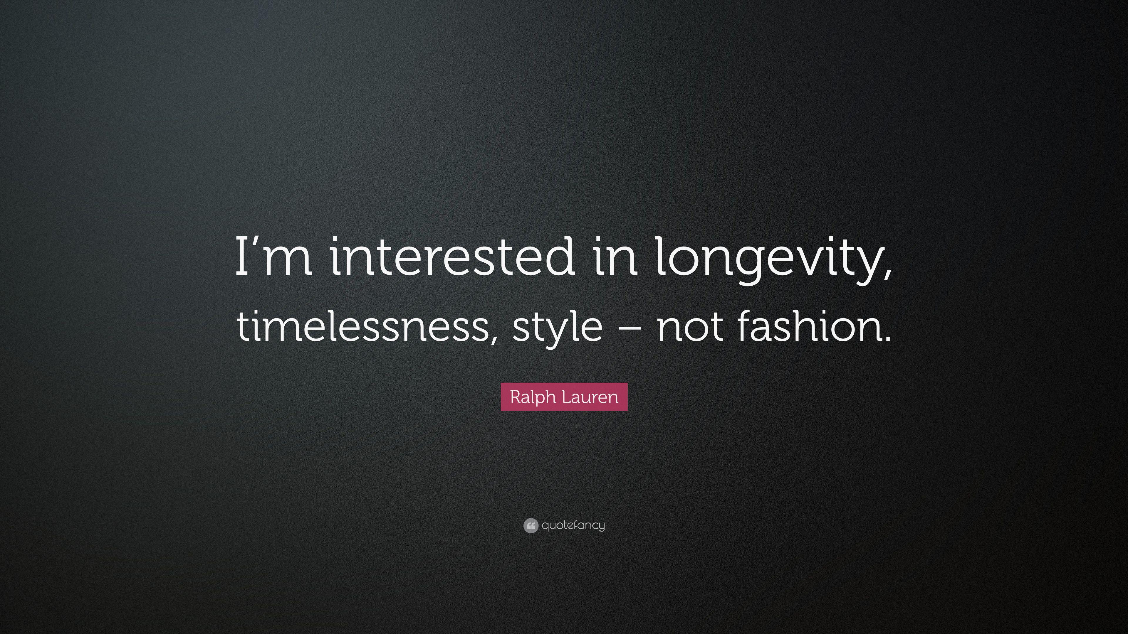 3840x2160 Ralph Lauren Quote: “I'm interested in longevity