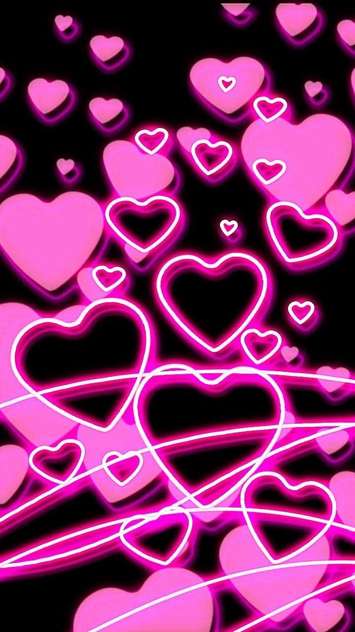 720x1280 Lots of pink hearts. Heart wallpaper, Pink
