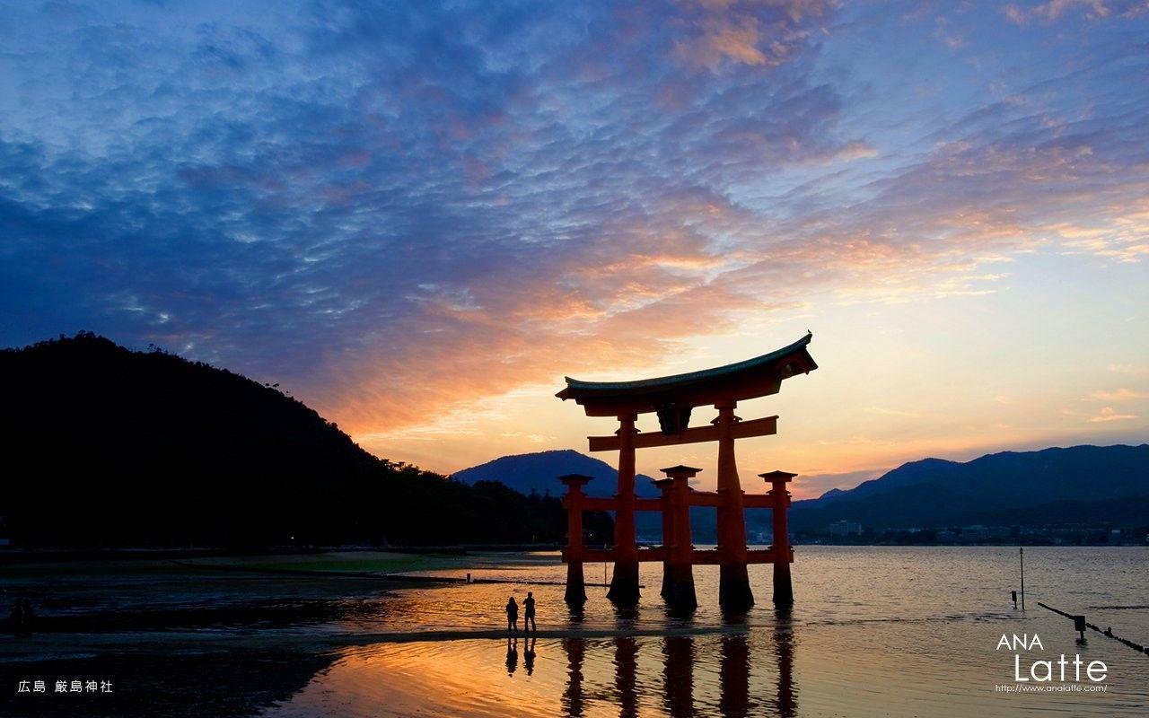 1280x800 Beaches: Japanese Landscape Beautiful Sunset Beach Gallery for HD 16