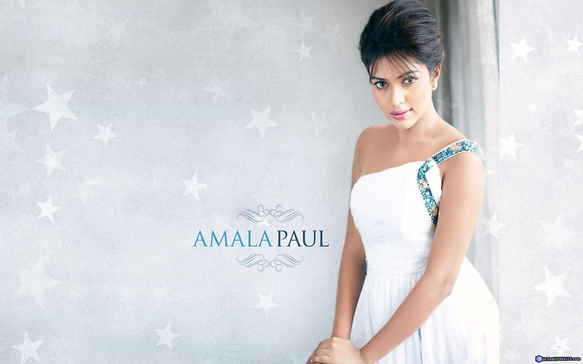 1920x1200 actress amala paul cute white dress wallpaper