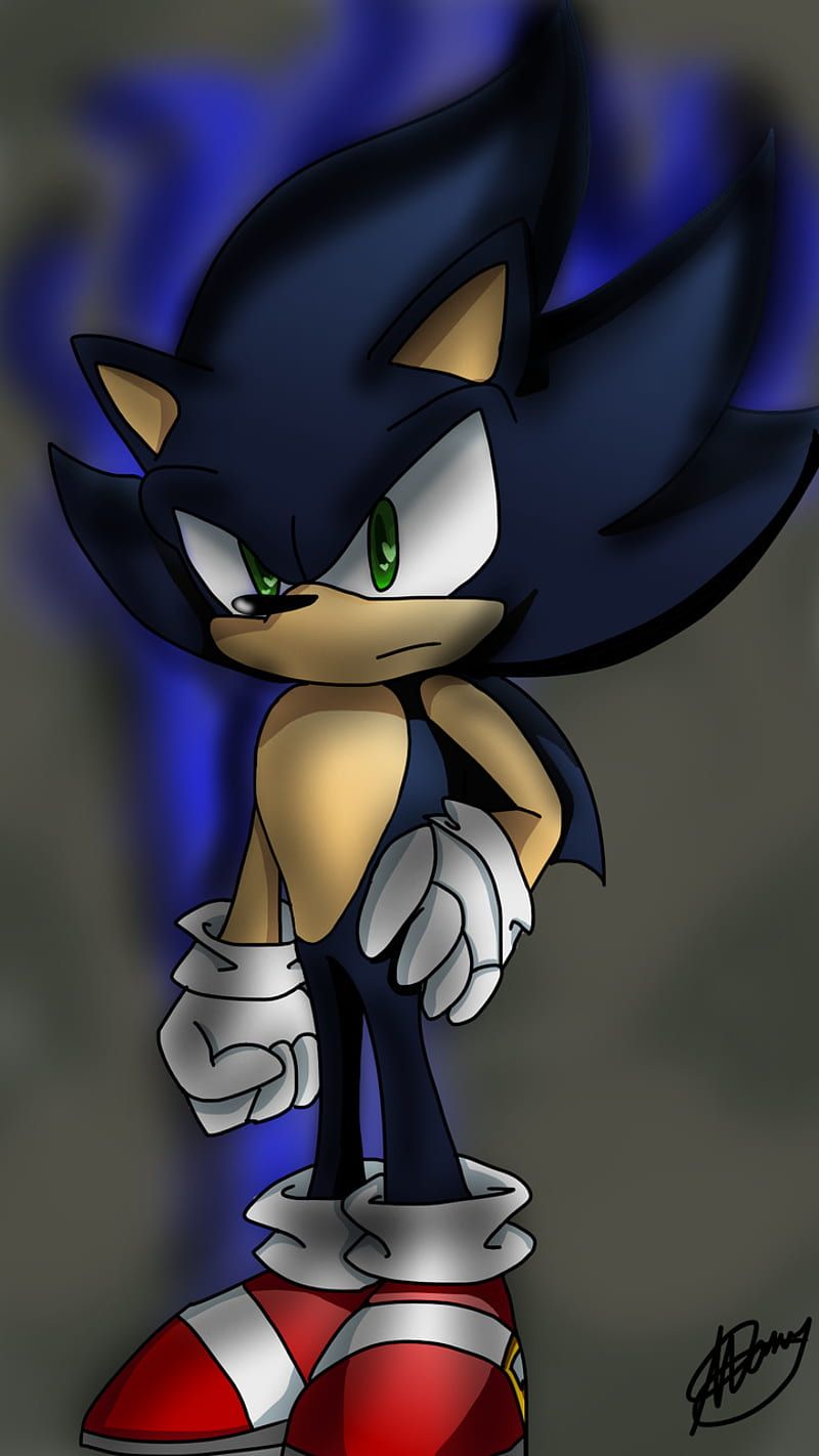 800x1422 Dark Sonic, black, super, HD phone wallpaper