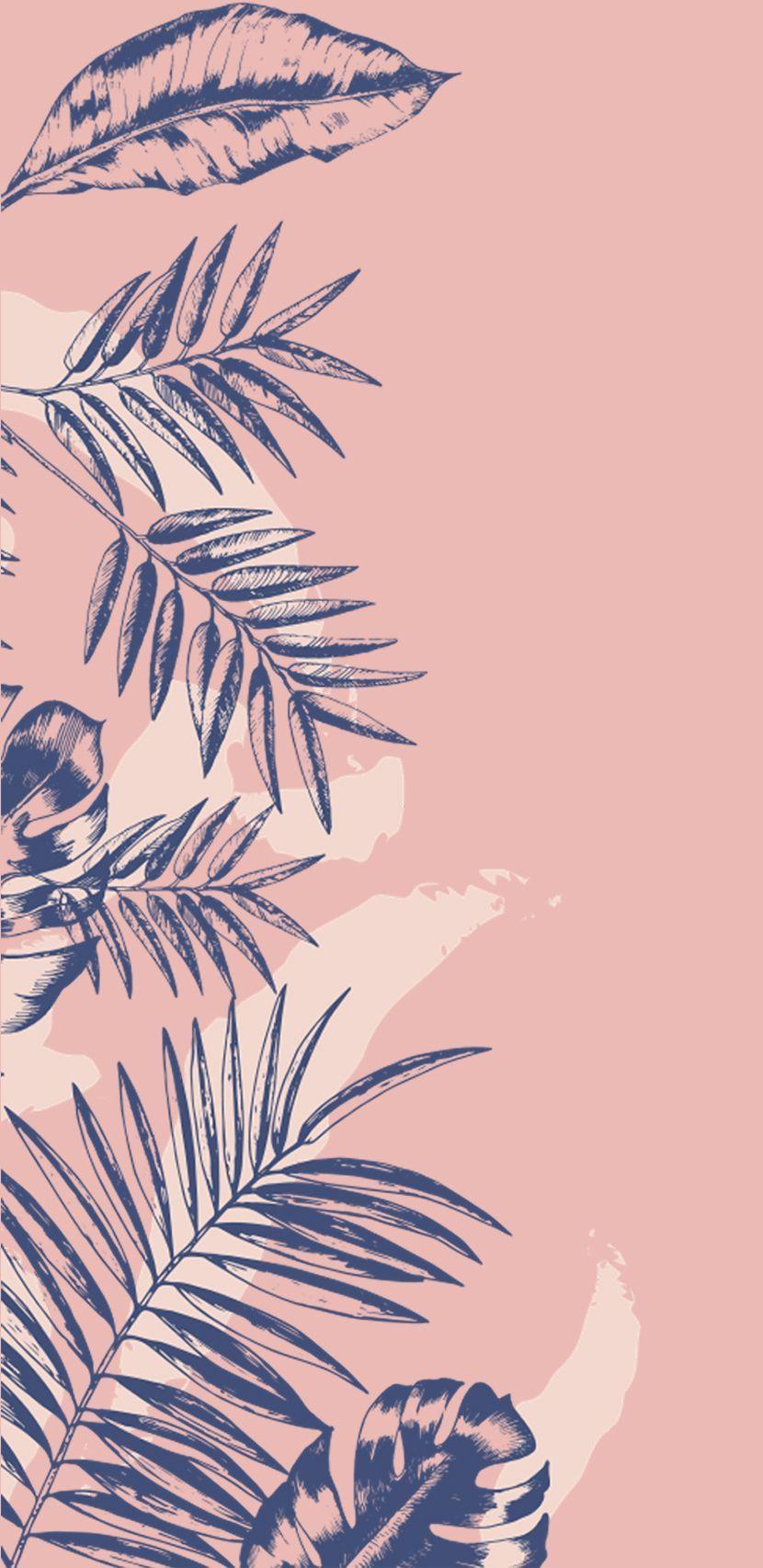 830x1706 floral, pink, blue, nature, tropical, glitter, flowers