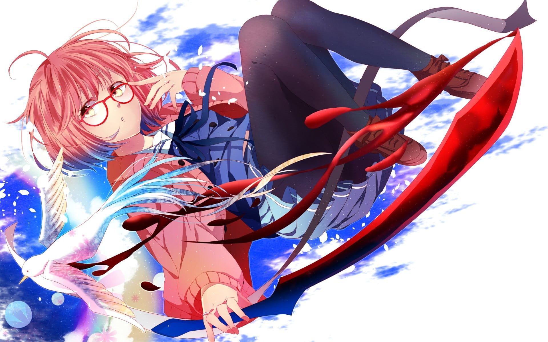 1920x1200 Female anime character digital