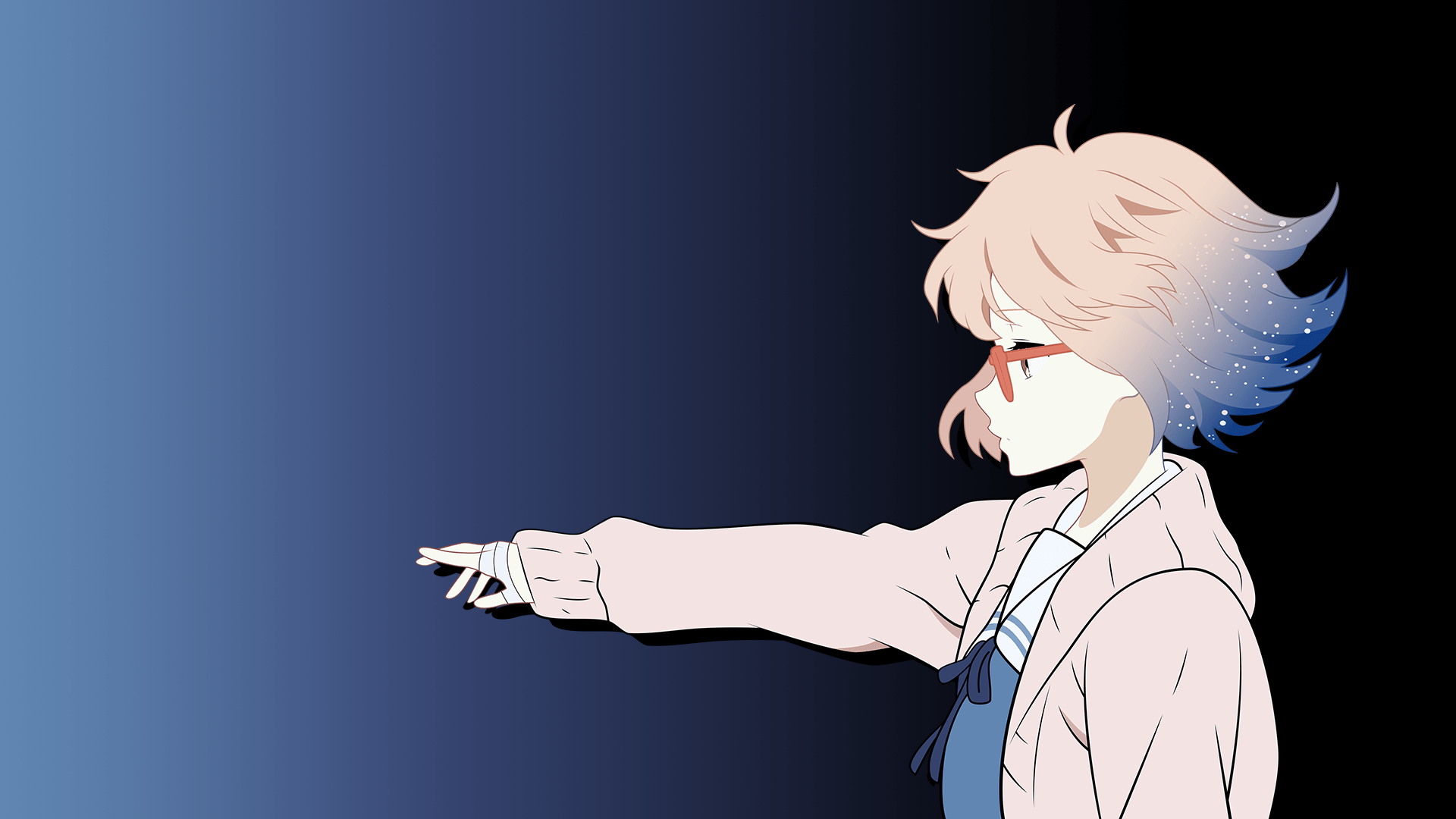 1920x1080 Anime girls glasses kyoukai no kanata