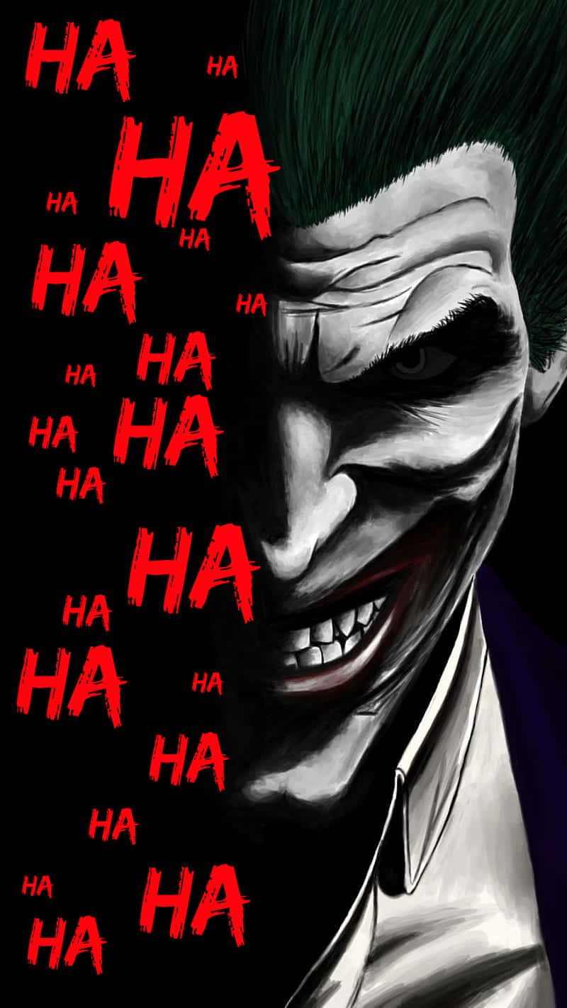 800x1422 Red Text Laughter Wallpaper