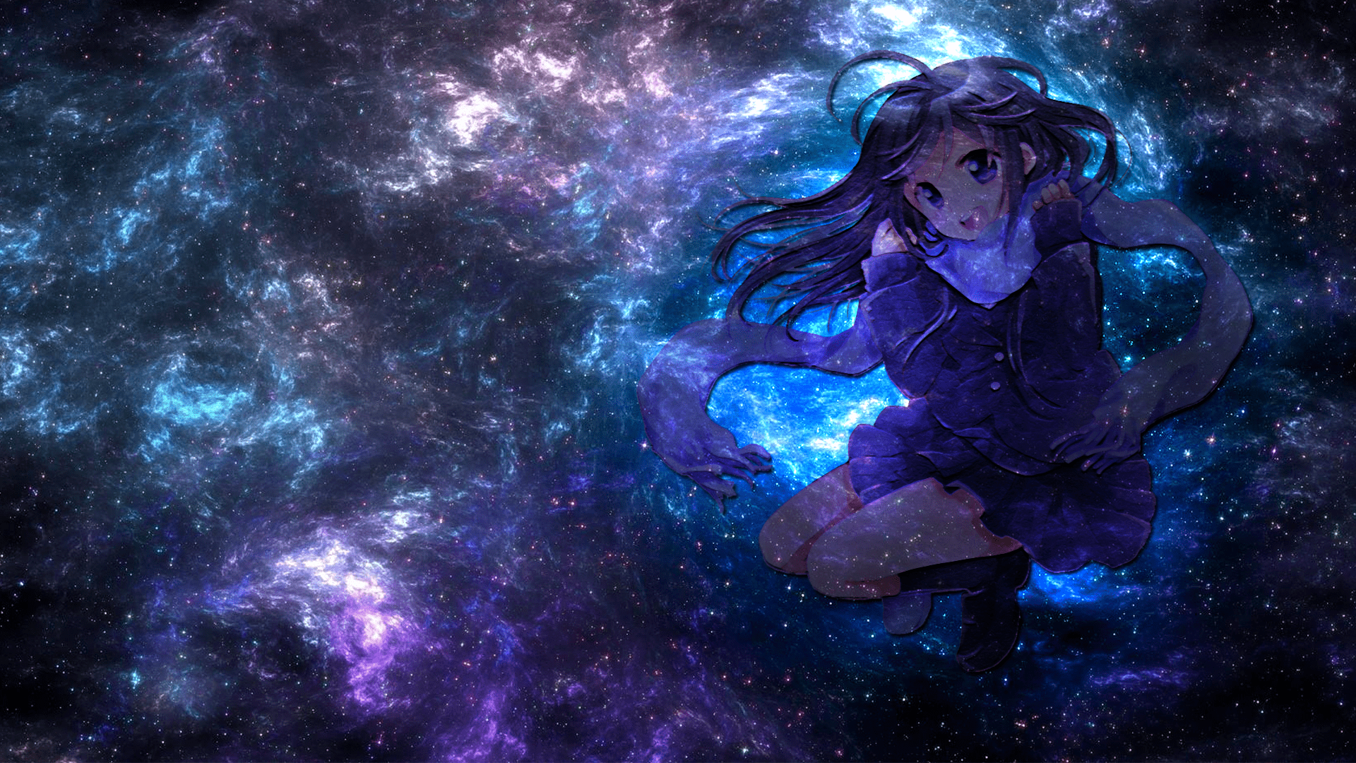 Anime Galaxy Girl Wallpapers Top Free Anime Galaxy Girl