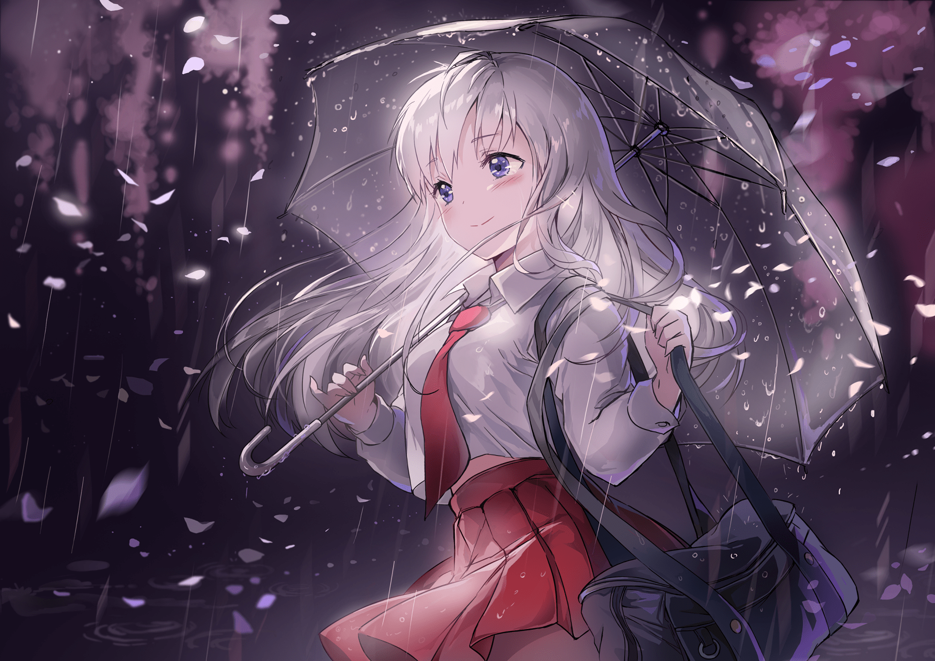 1920x1357 Anime Girl in Rain