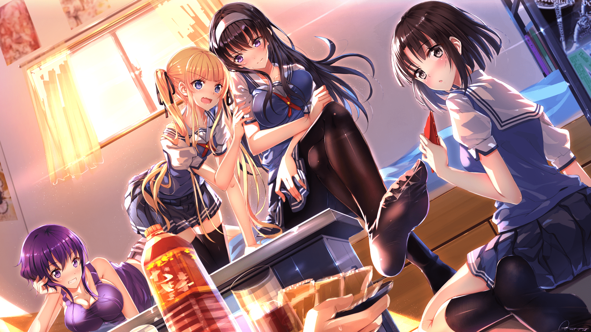 1920x1080 Eriri Spencer Sawamura, Megumi Kato, Saekano, Utaha