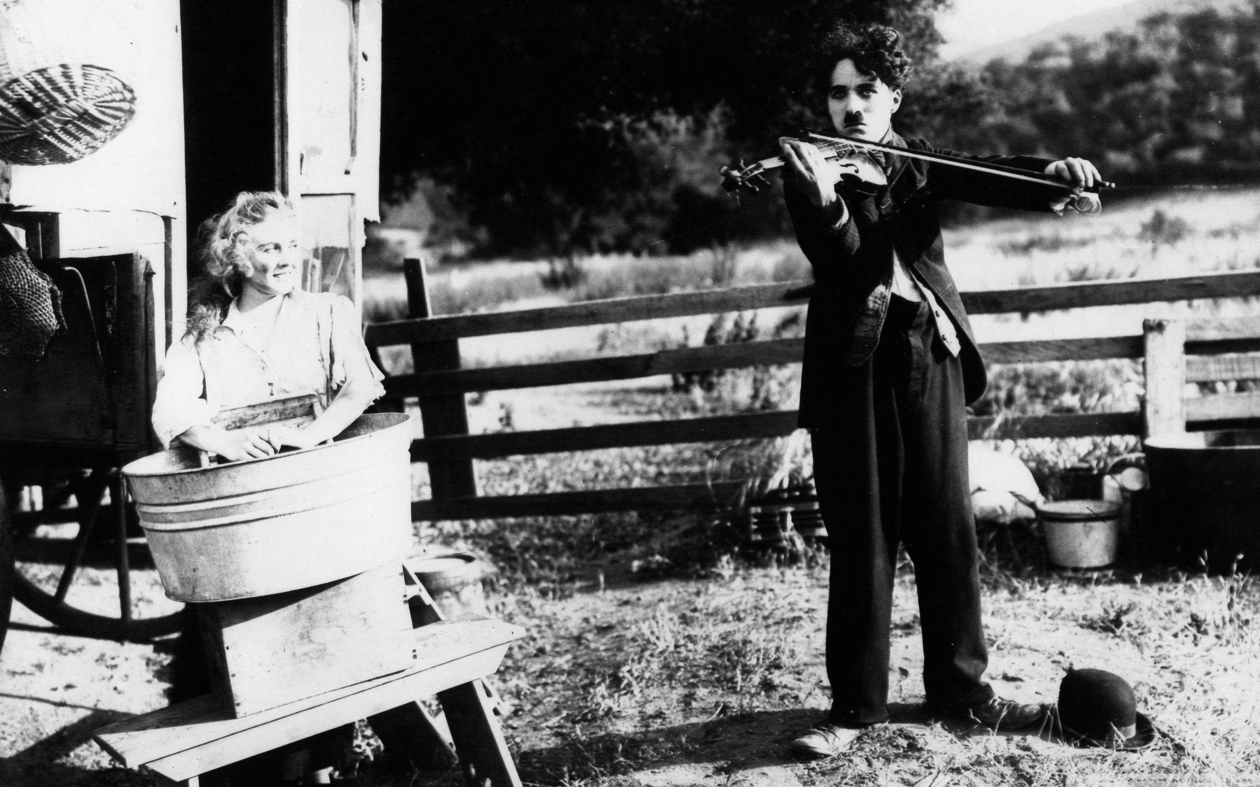 2560x1600 Charlie Chaplin Playing Violin HD Hd Wallpaper
