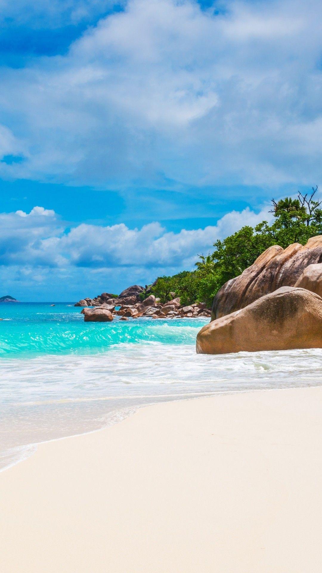 1080x1920 Paradise beach 4K Ultra HD wallpaper