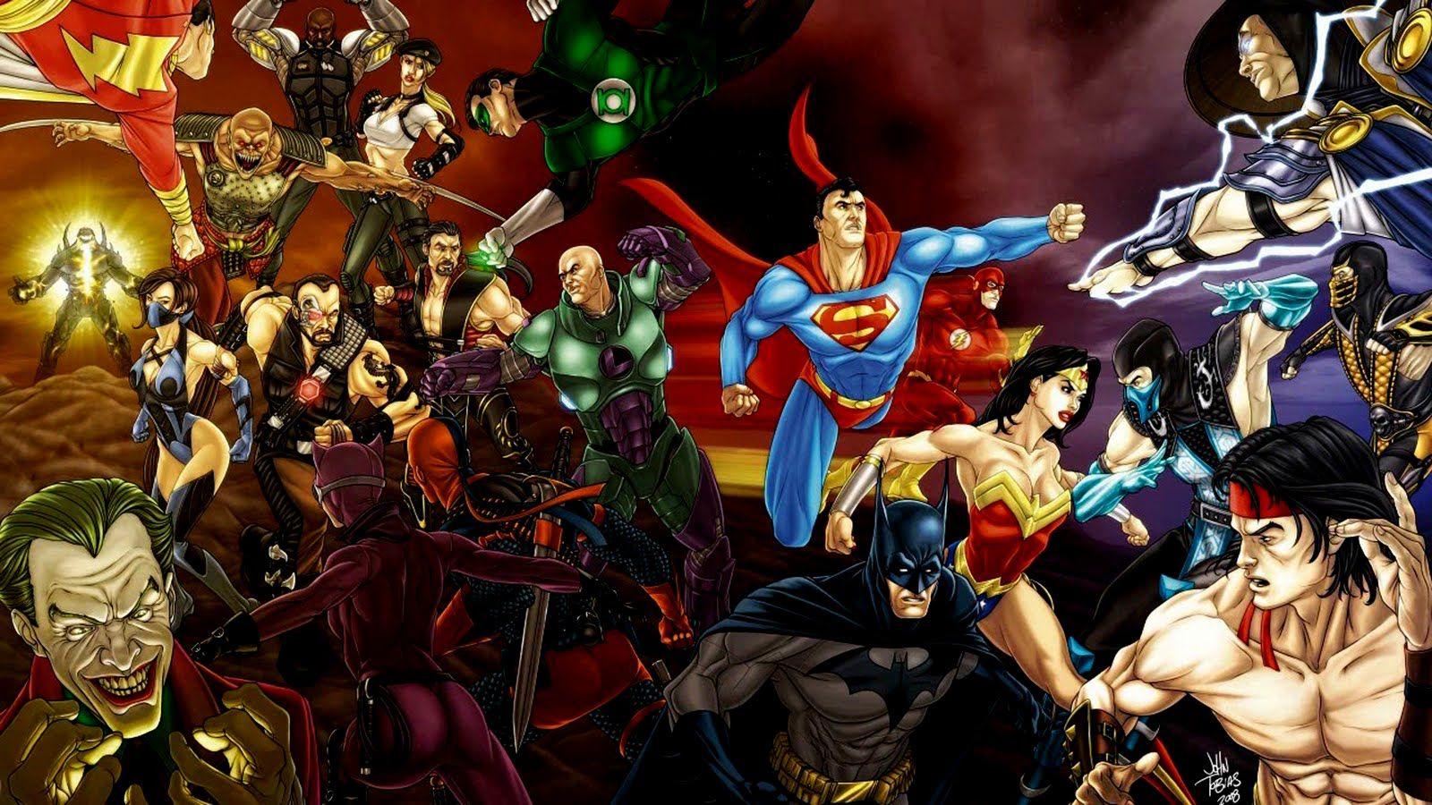 1600x900 3D Super Heroes Wallpaper