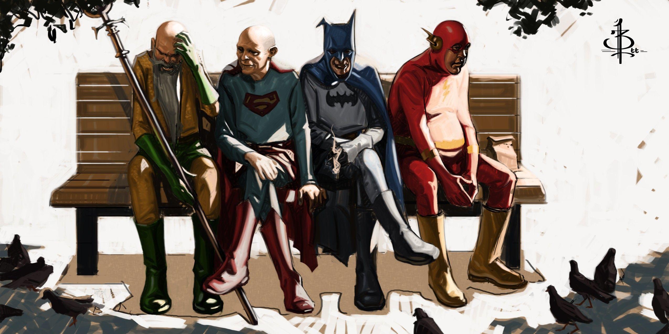 2550x1275 Batman, DC Comics, comics, Superman, superheroes, heroes