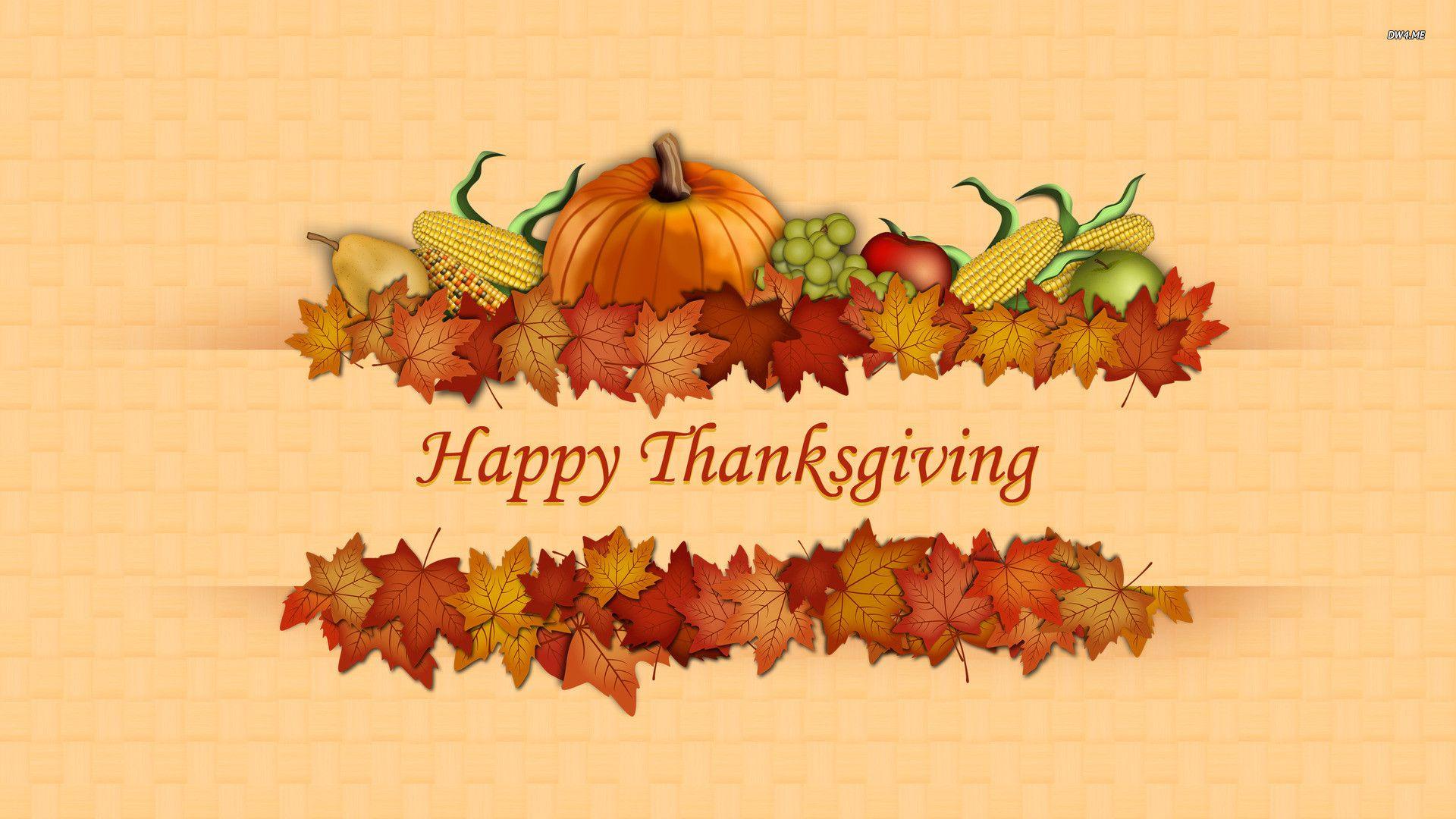 1920x1080 Snoopy and Woodstock Thanksgiving Wallpaper