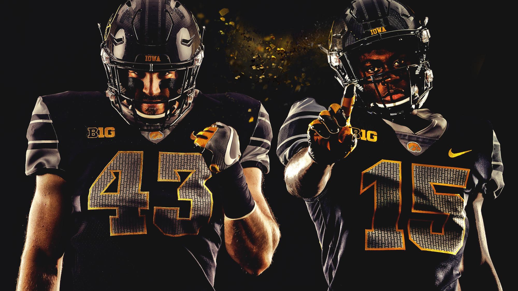 Iowa Hawkeyes american football team NCAA yellow black stone USA  asphalt texture HD wallpaper  Peakpx