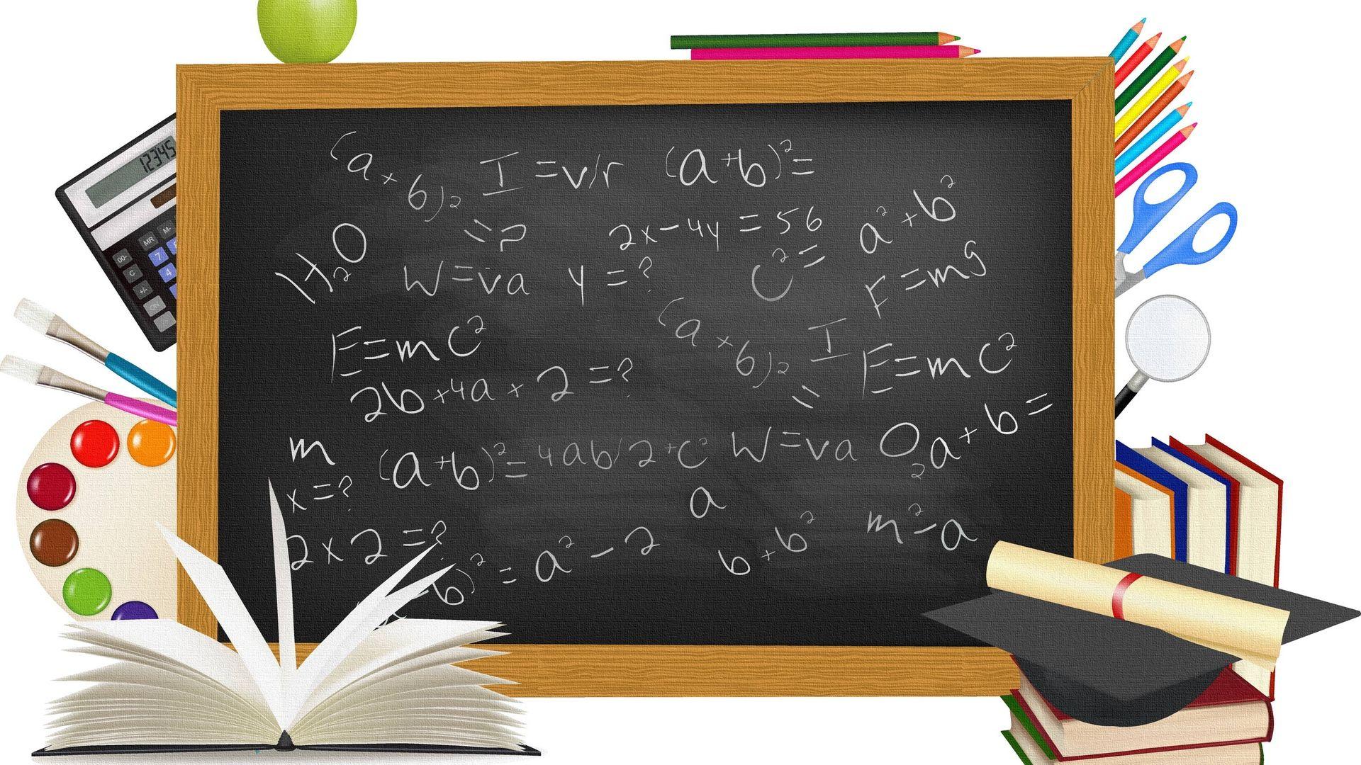 1920x1080 Download wallpaper 1920x1080 board, school, formula