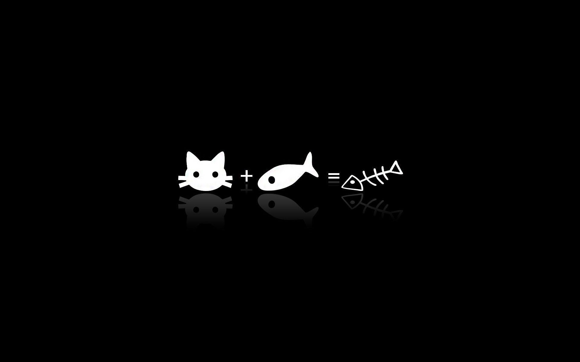 1920x1200 Cute Black Desktop Wallpaper
