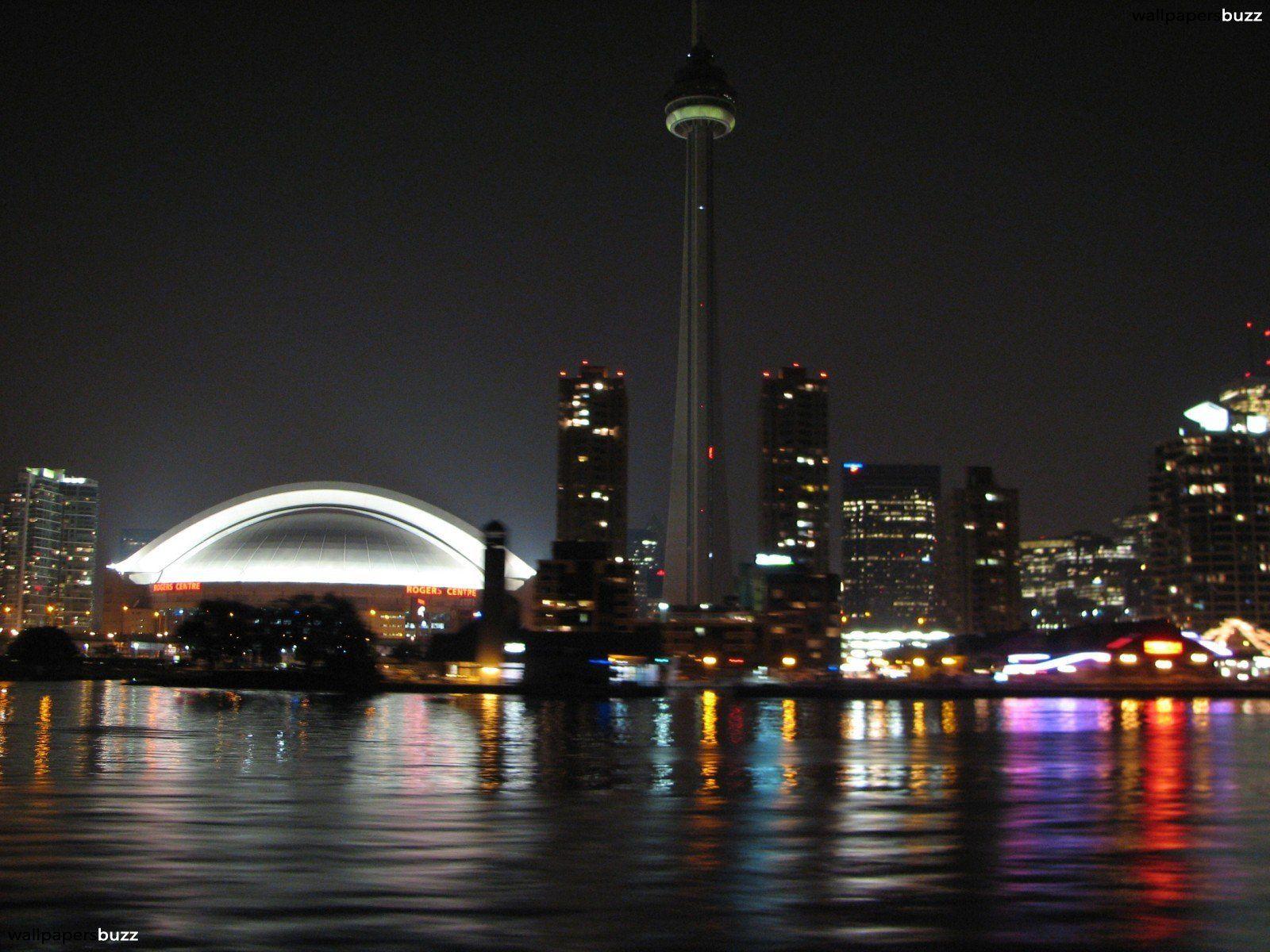 1600x1200 Toronto at night HD Wallpaper