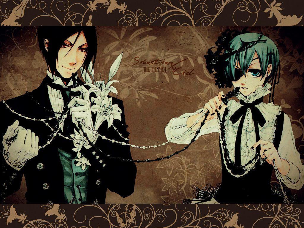 1024x768 Black Butler Background. Black