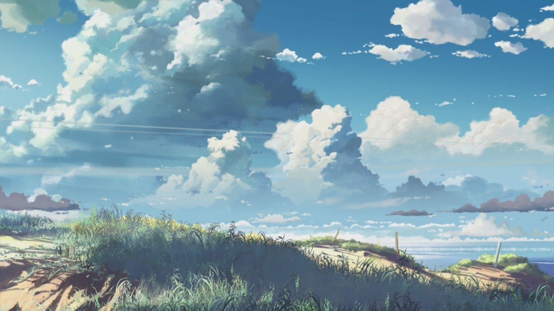 HD desktop wallpaper: Anime, Sky, Stars, Night, Mountain, Cloud, Comet,  Original download free picture #864759