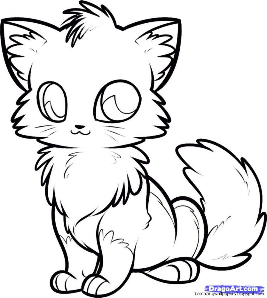 918x1024 Cute Drawings Of Animals Cute Anime Animal Drawings