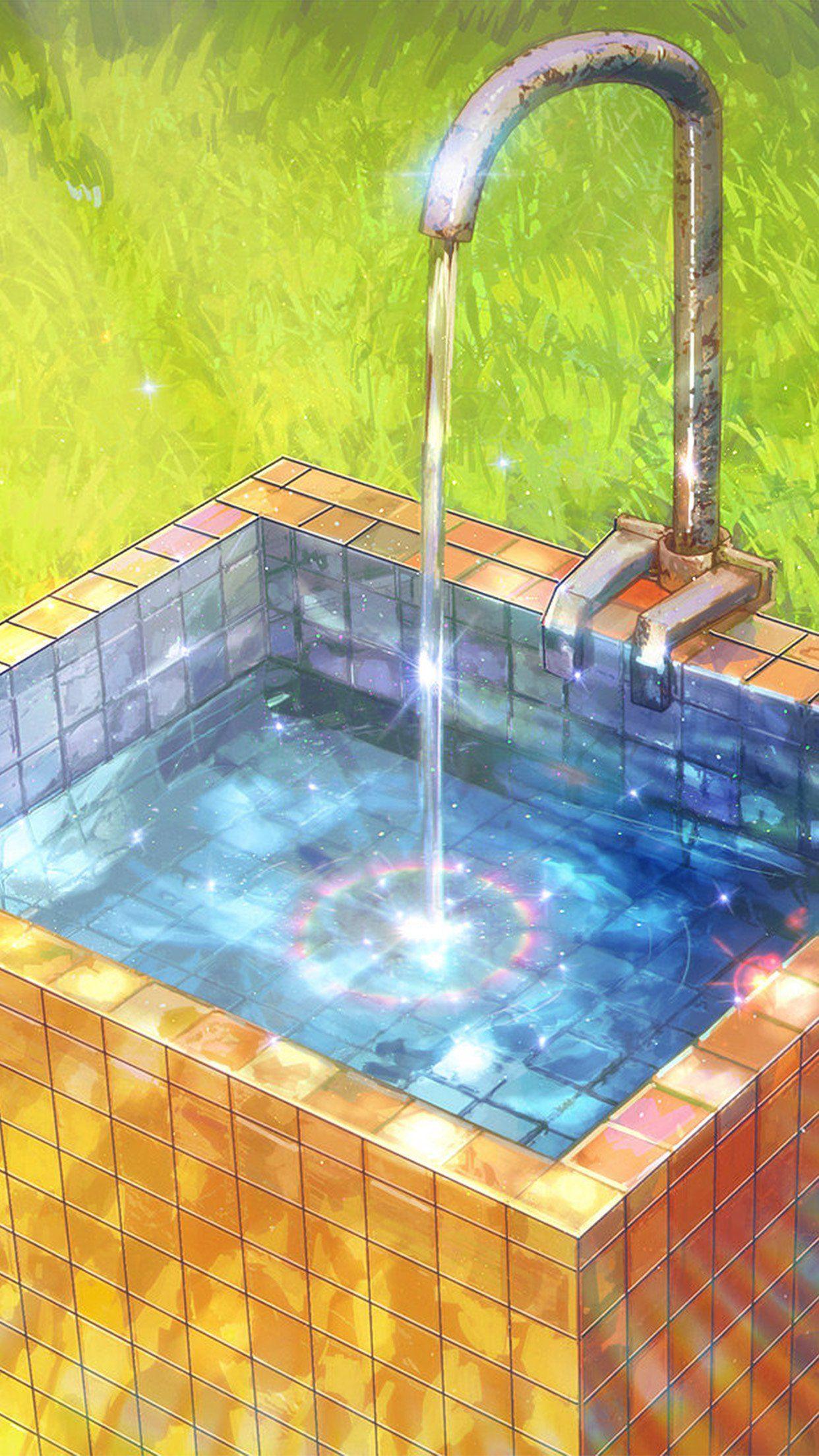 1242x2208 Water Anime Art Color Android wallpaper .
