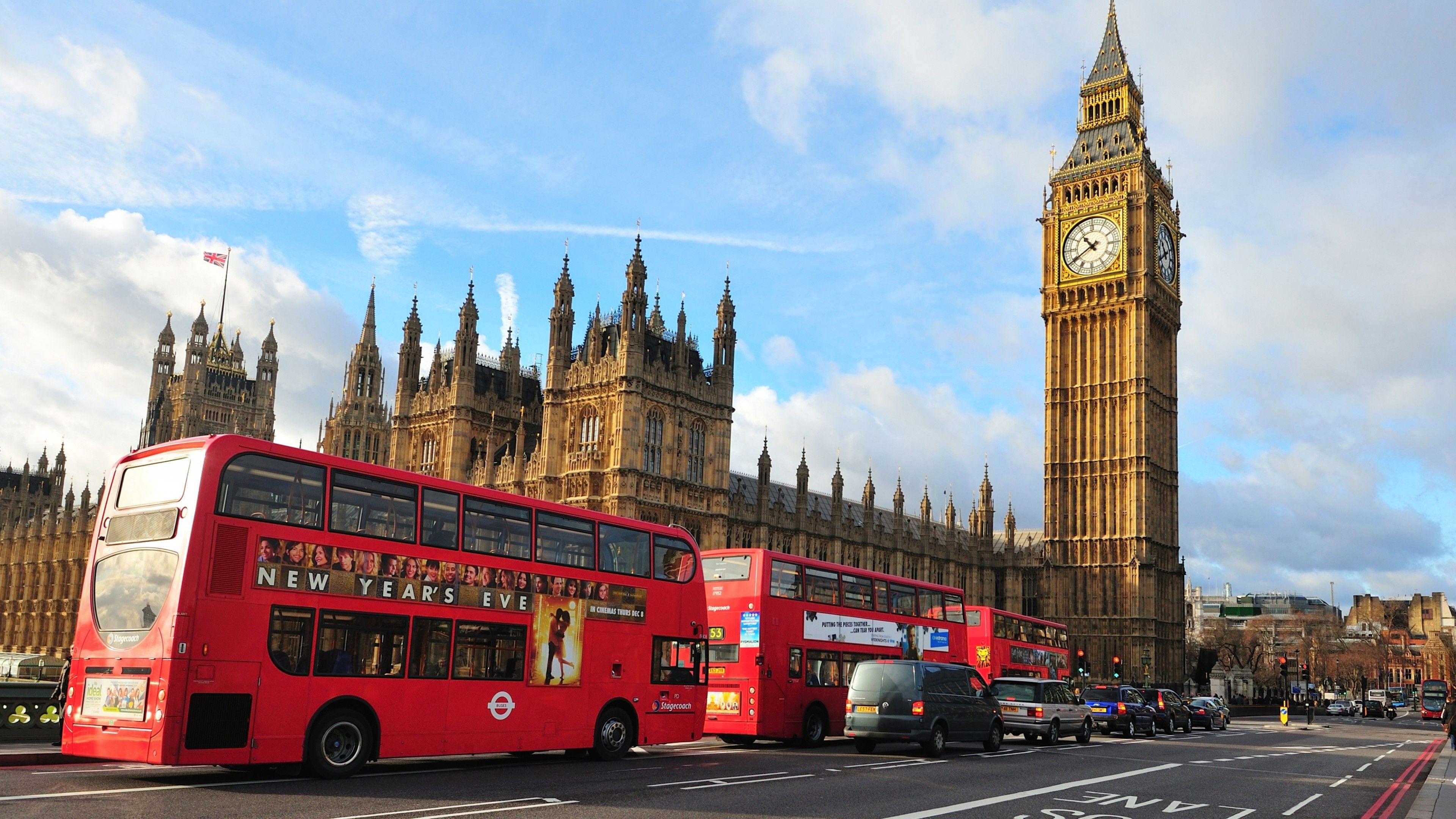 3840x2160 Wallpaper London, England, Big Ben, Westminster Abbey, city