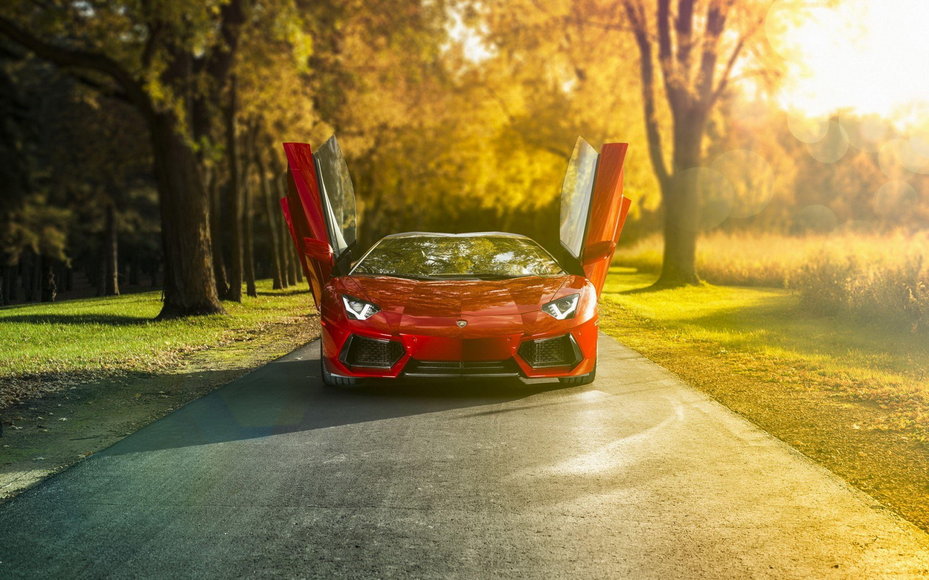 lamborghini on the highway