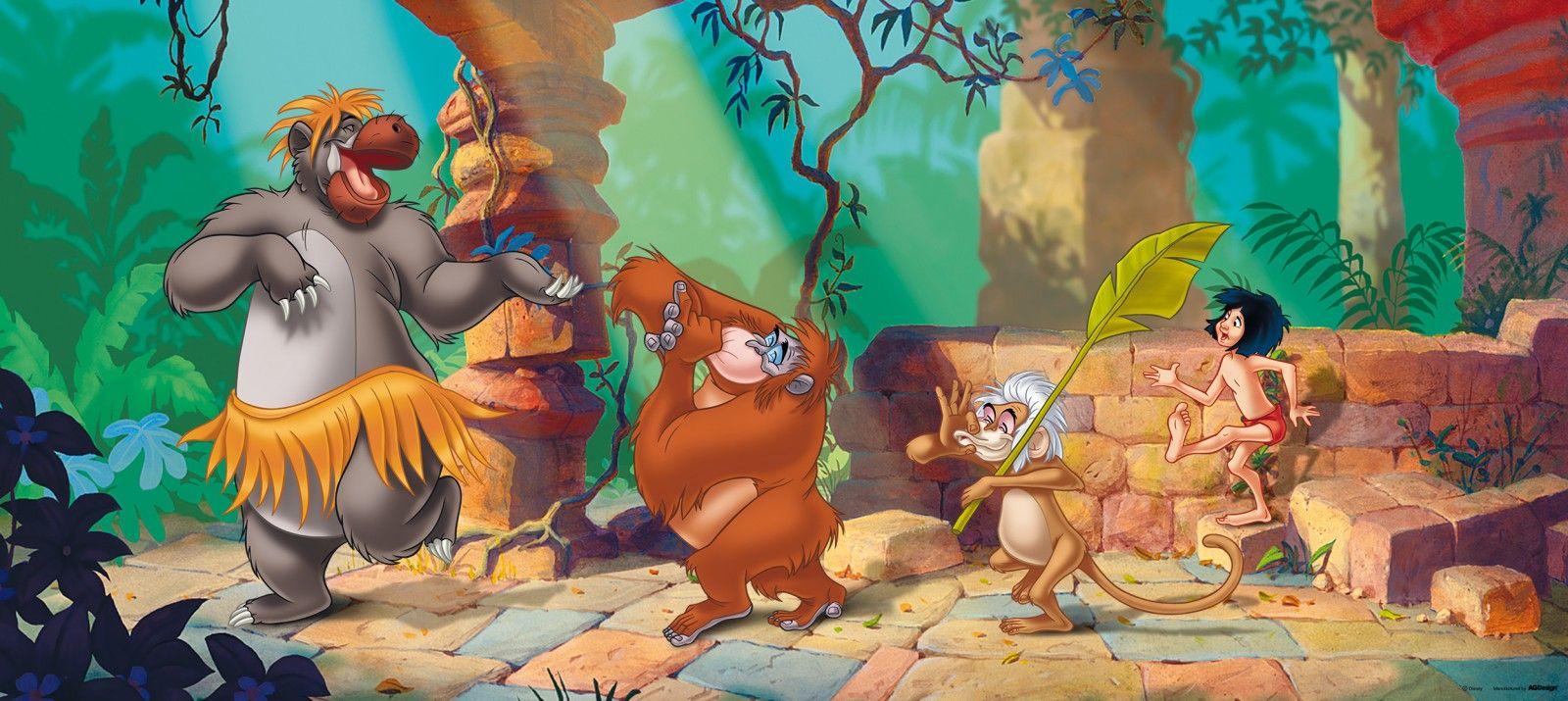 1600x715 Photo Wallpaper Mural Disney Jungle Book 202x90cm