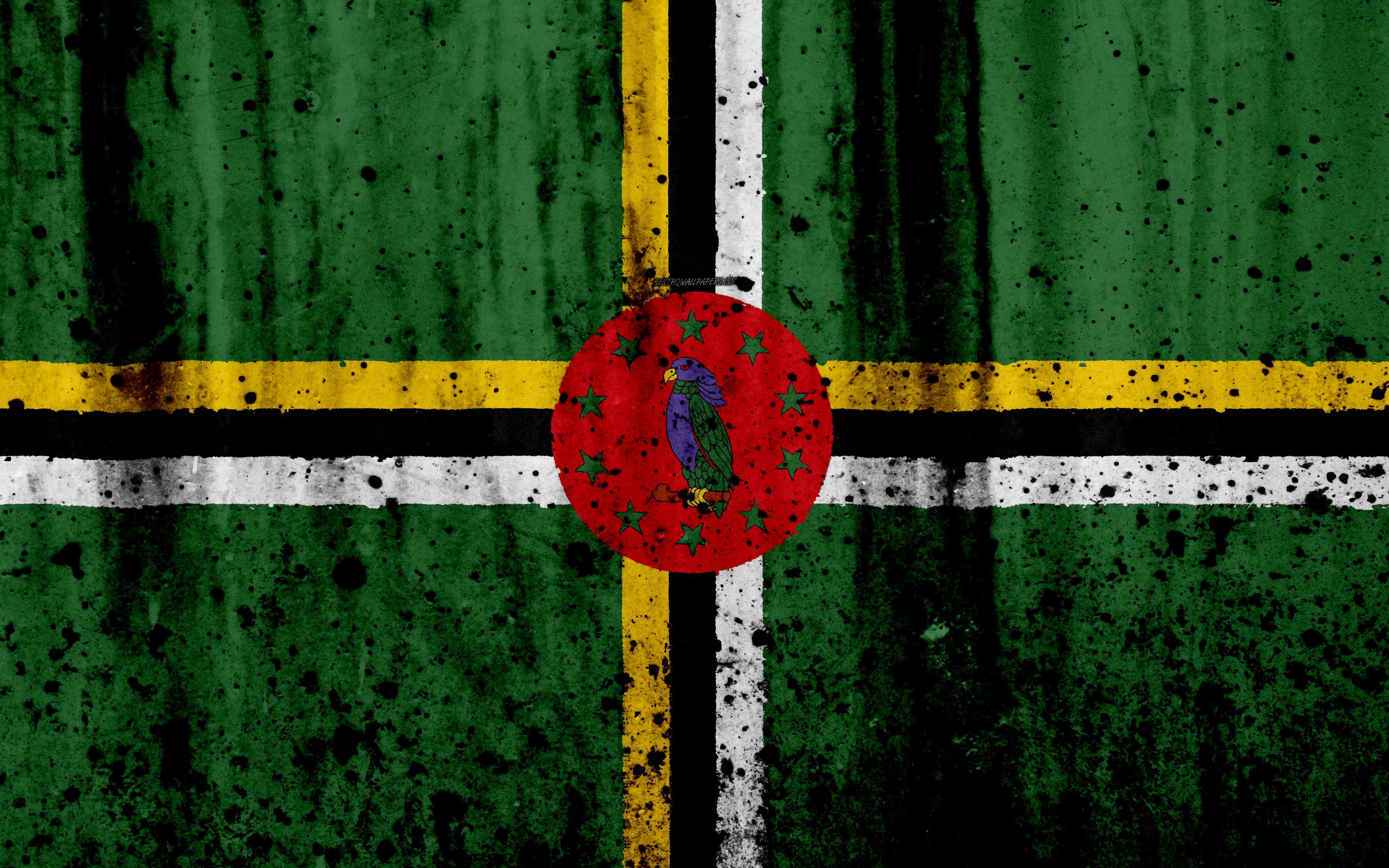 3840x2400 Download Wallpaper Dominican Flag, 4k, Grunge, Flag