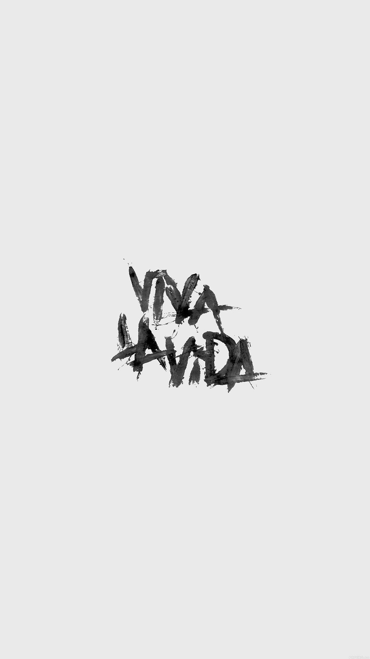 1242x2208 Viva La Vida Logo Music Art White iPhone 8 Wallpaper Free