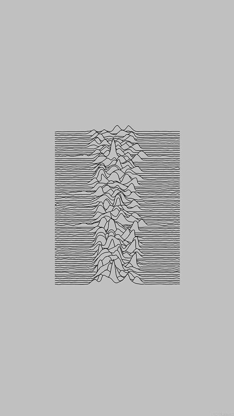 750x1334 Joy Division Unknown Pleasures White Art Minimal Art
