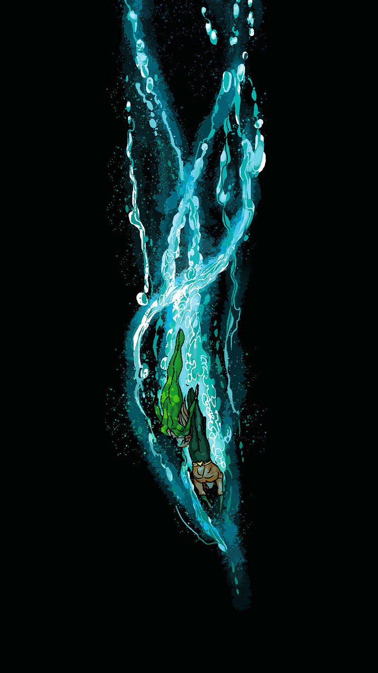 750x1334 I made a simple Aquaman and Mera phone wallpaper from one