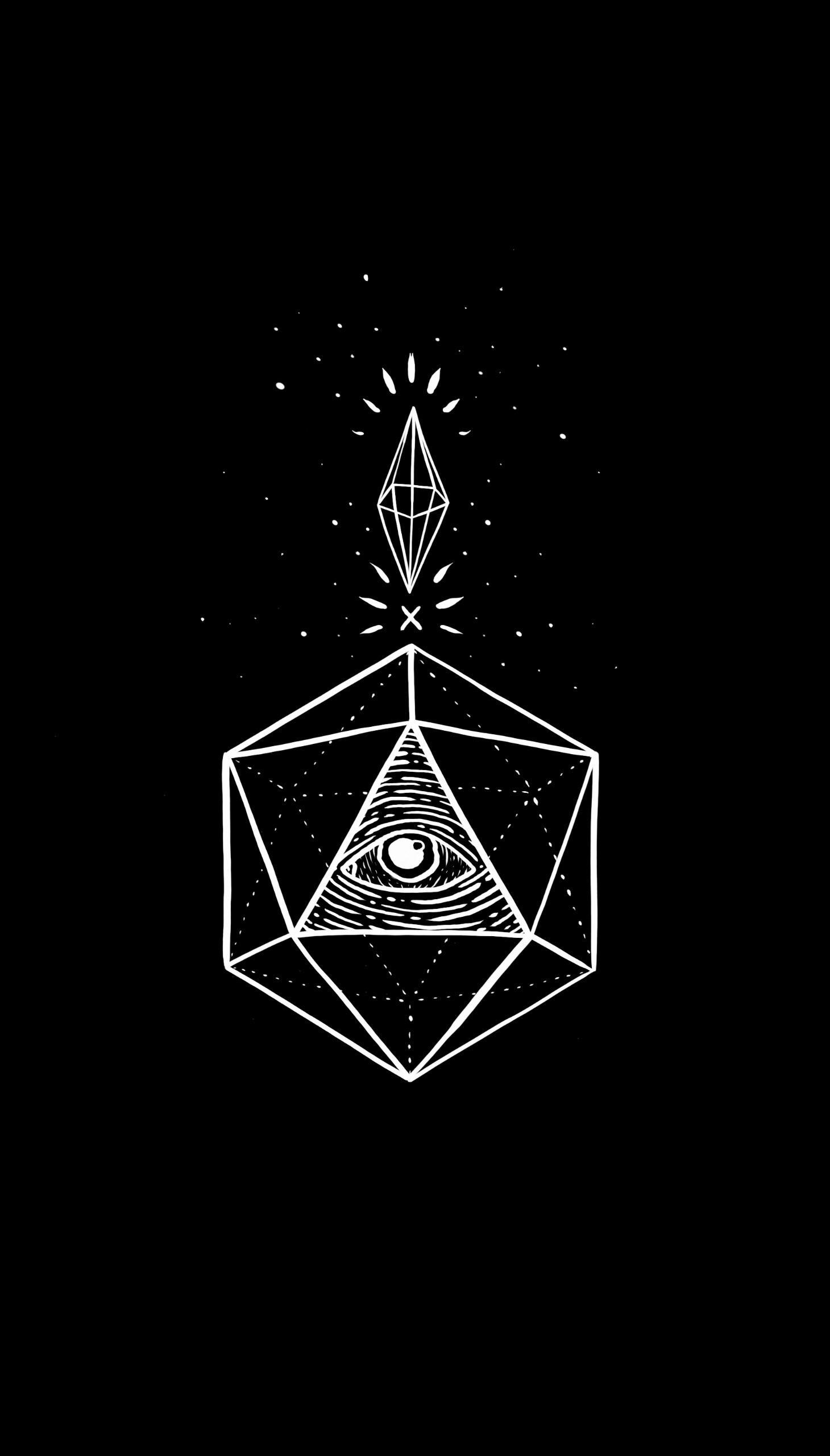 1460x2560 Black Graphic Mobile Wallpaper