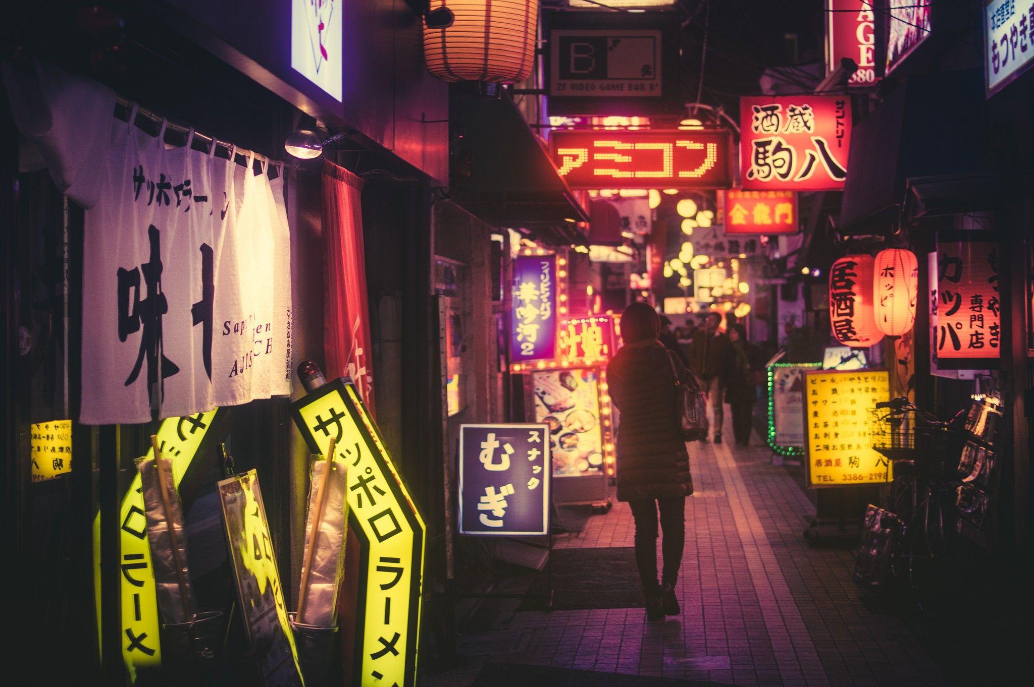Japan Street Night Wallpapers - Top Free Japan Street Night Backgrounds ...