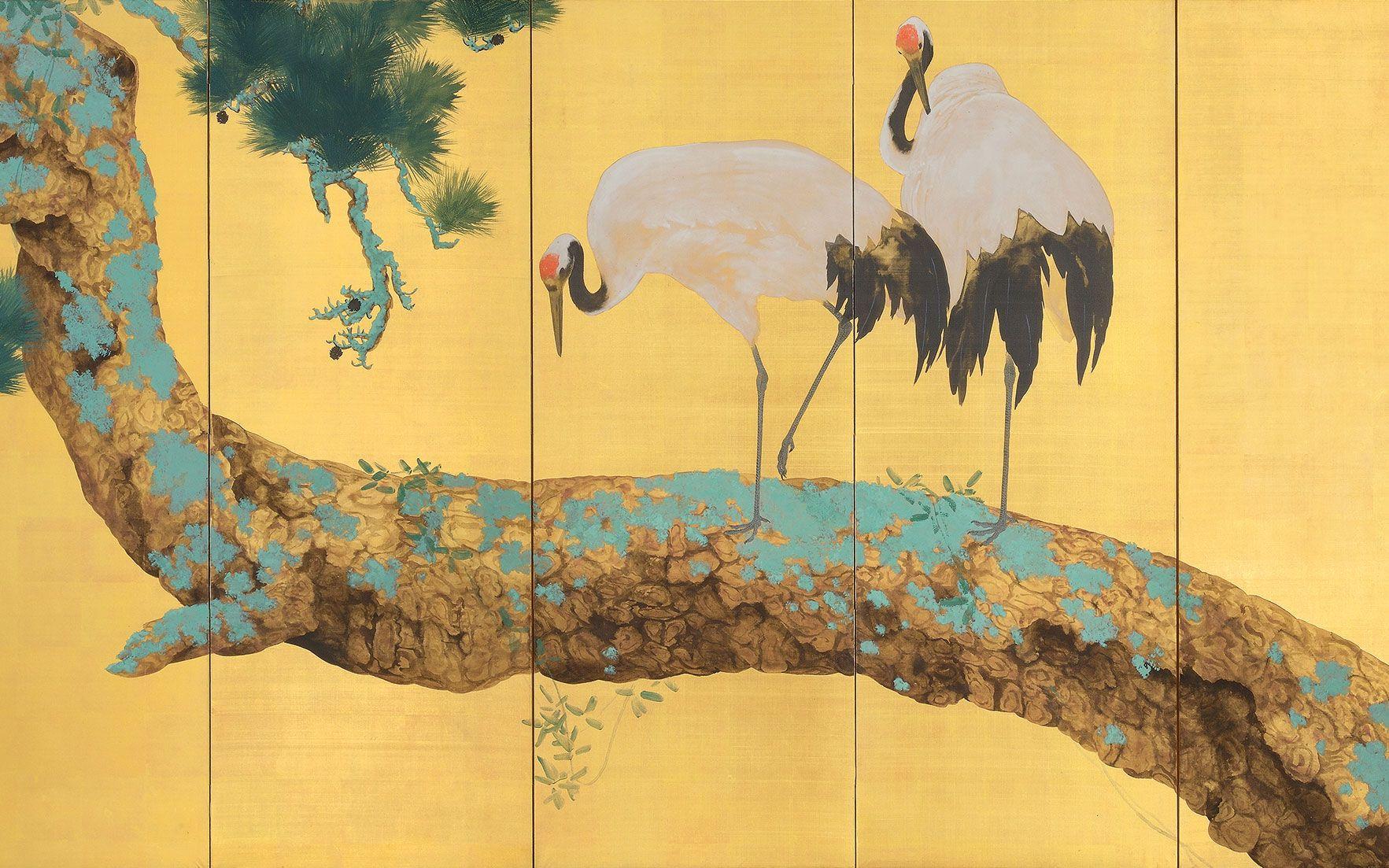 Japanese Crane Painting of Birds Wallpapers - Top Free Japanese Crane