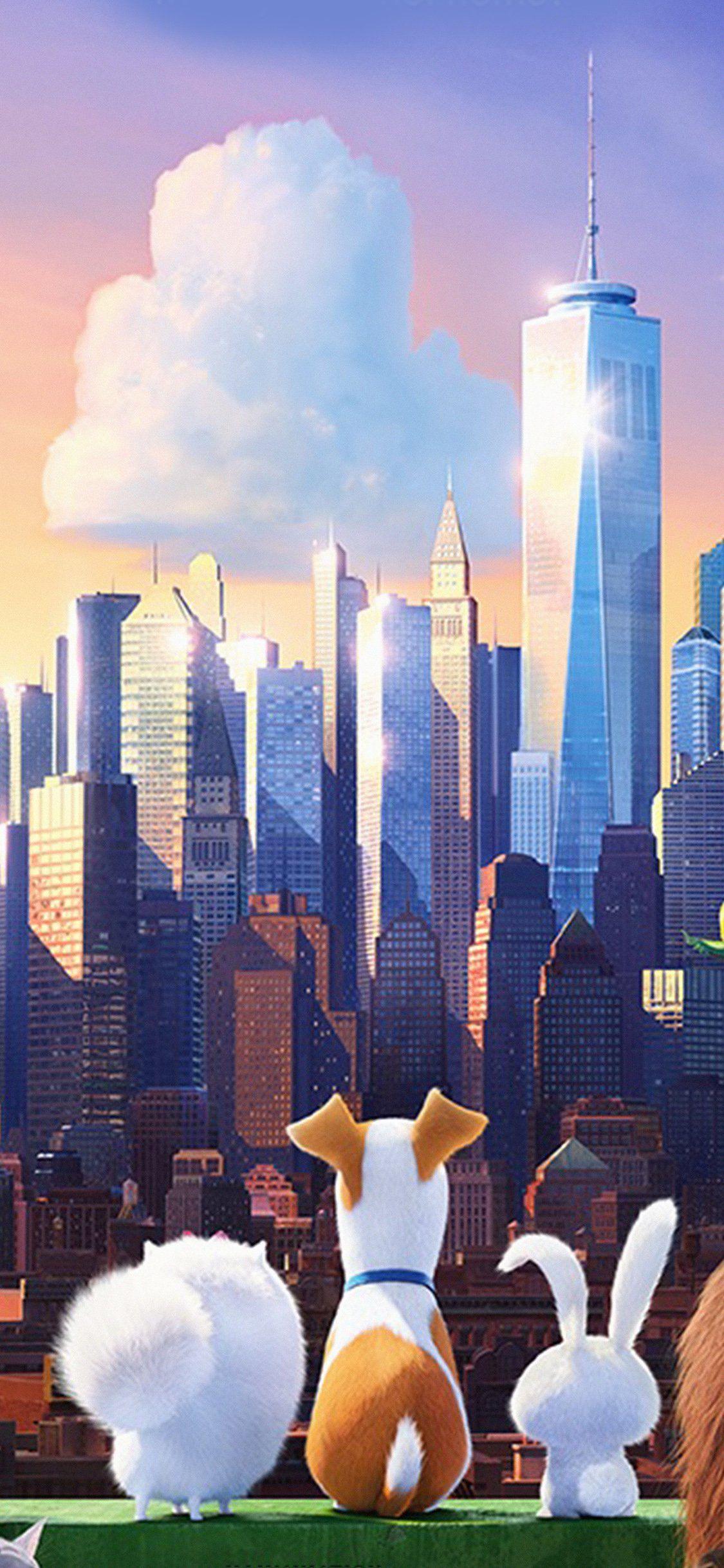 1125x2436 Secret life of pets animation iPhone X Wallpaper Free Download