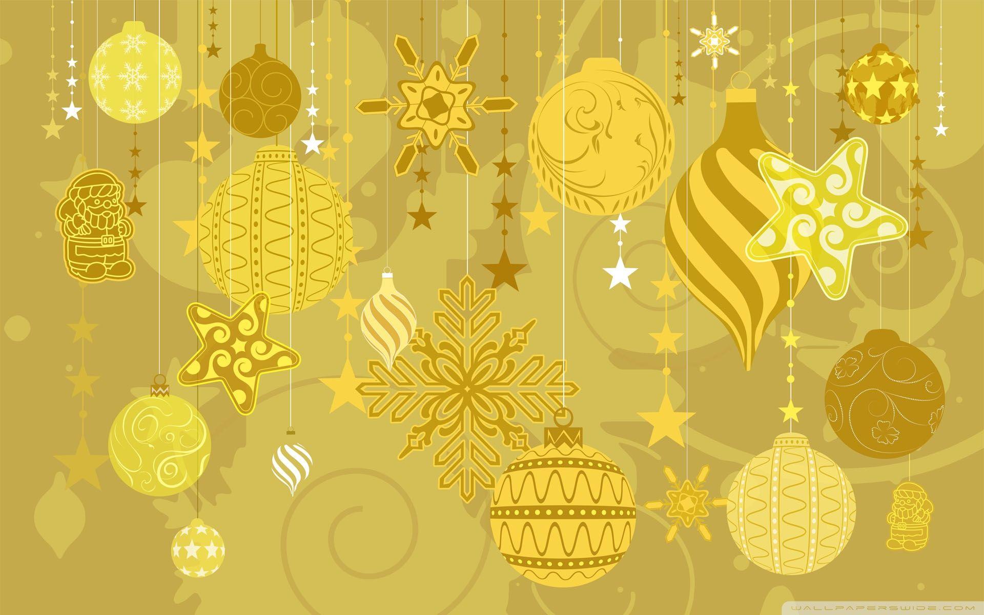 1920x1200 Gold Christmas ❤ 4K HD Desktop Wallpaper for 4K Ultra HD TV