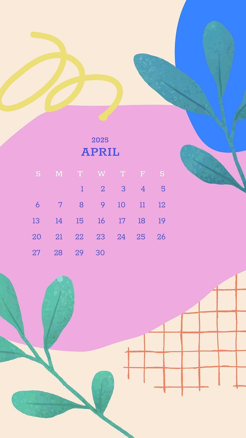 800x1422 April Calendar Wallpaper Image. Free