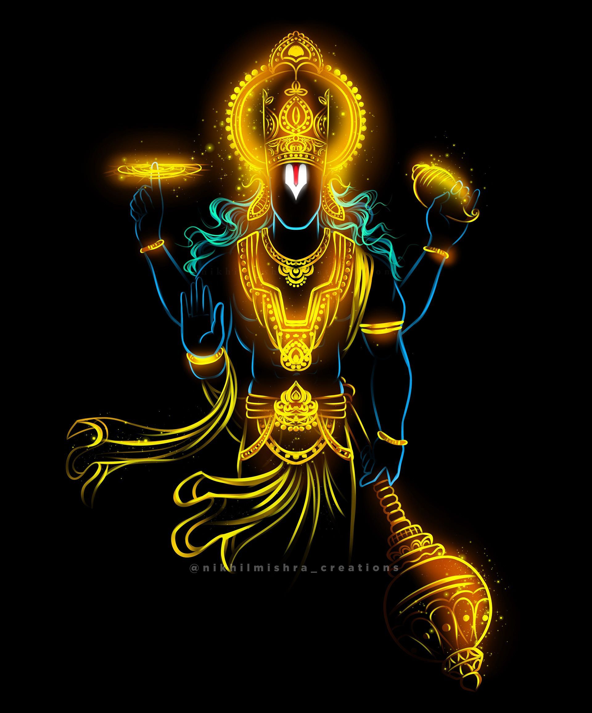 1920x2313 Shri Vishnu ji digital art (1). Image
