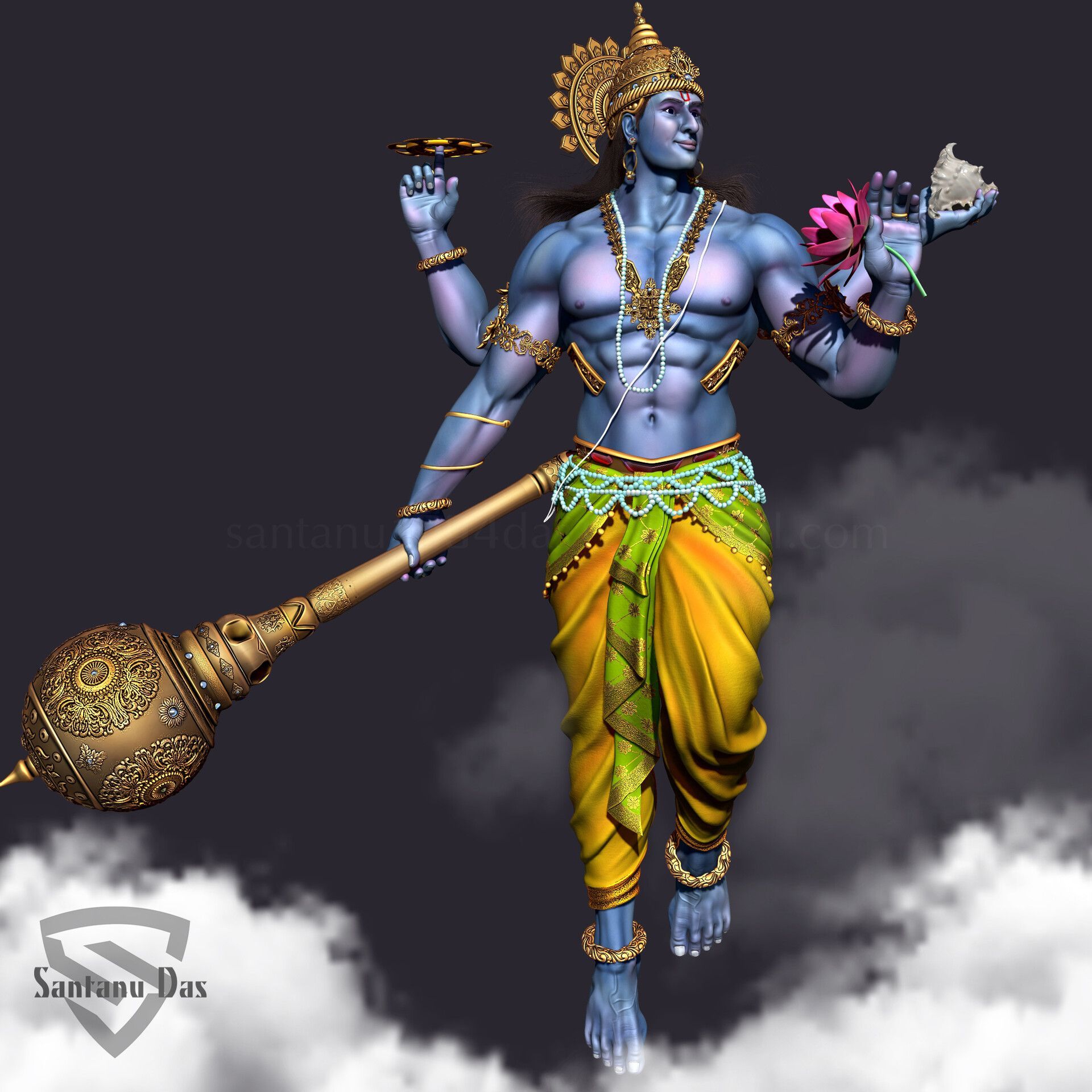 1920x1920 Lord Vishnu