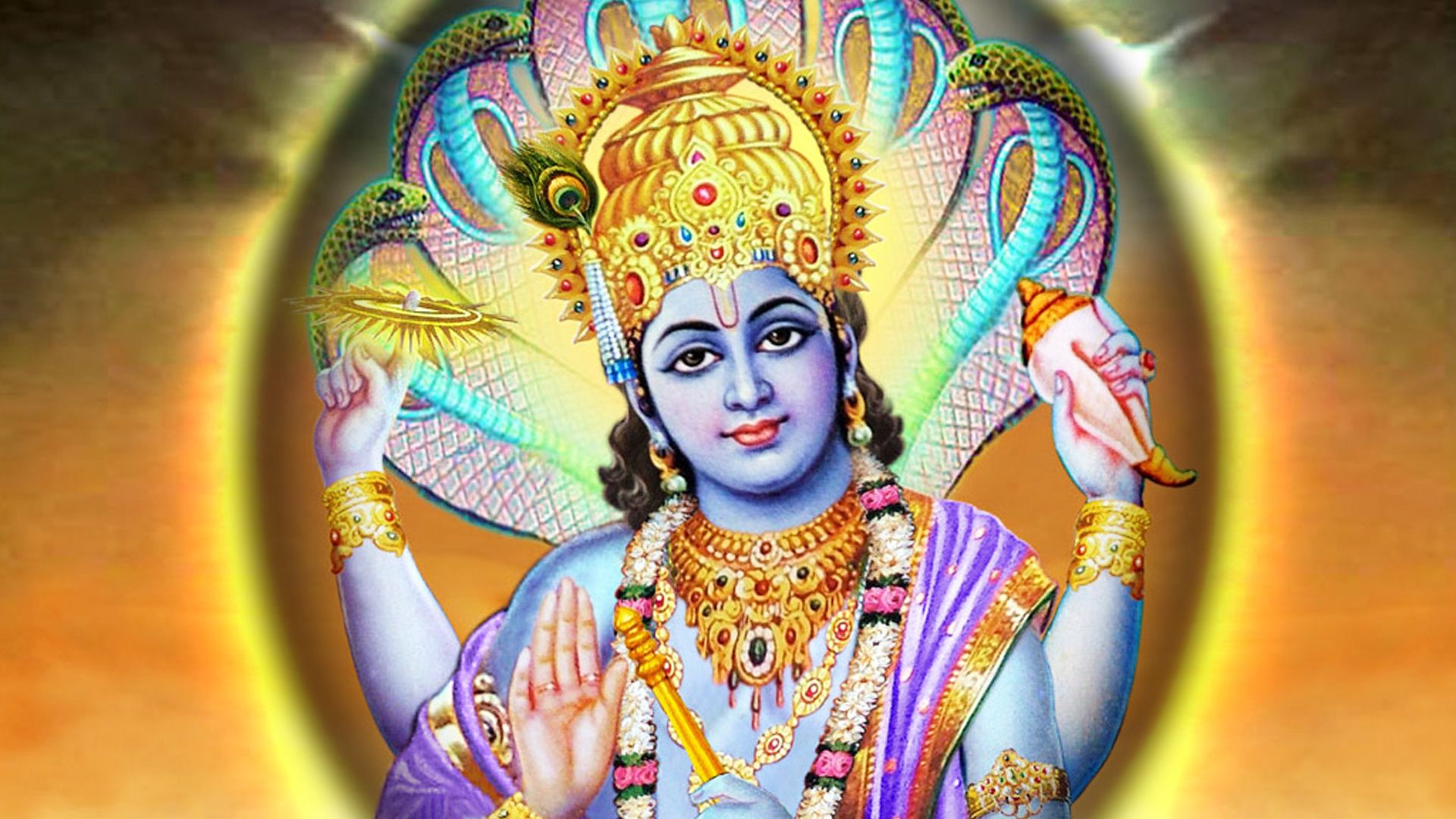 1920x1080 Sri Maha Vishnu HD God Wallpaper. HD