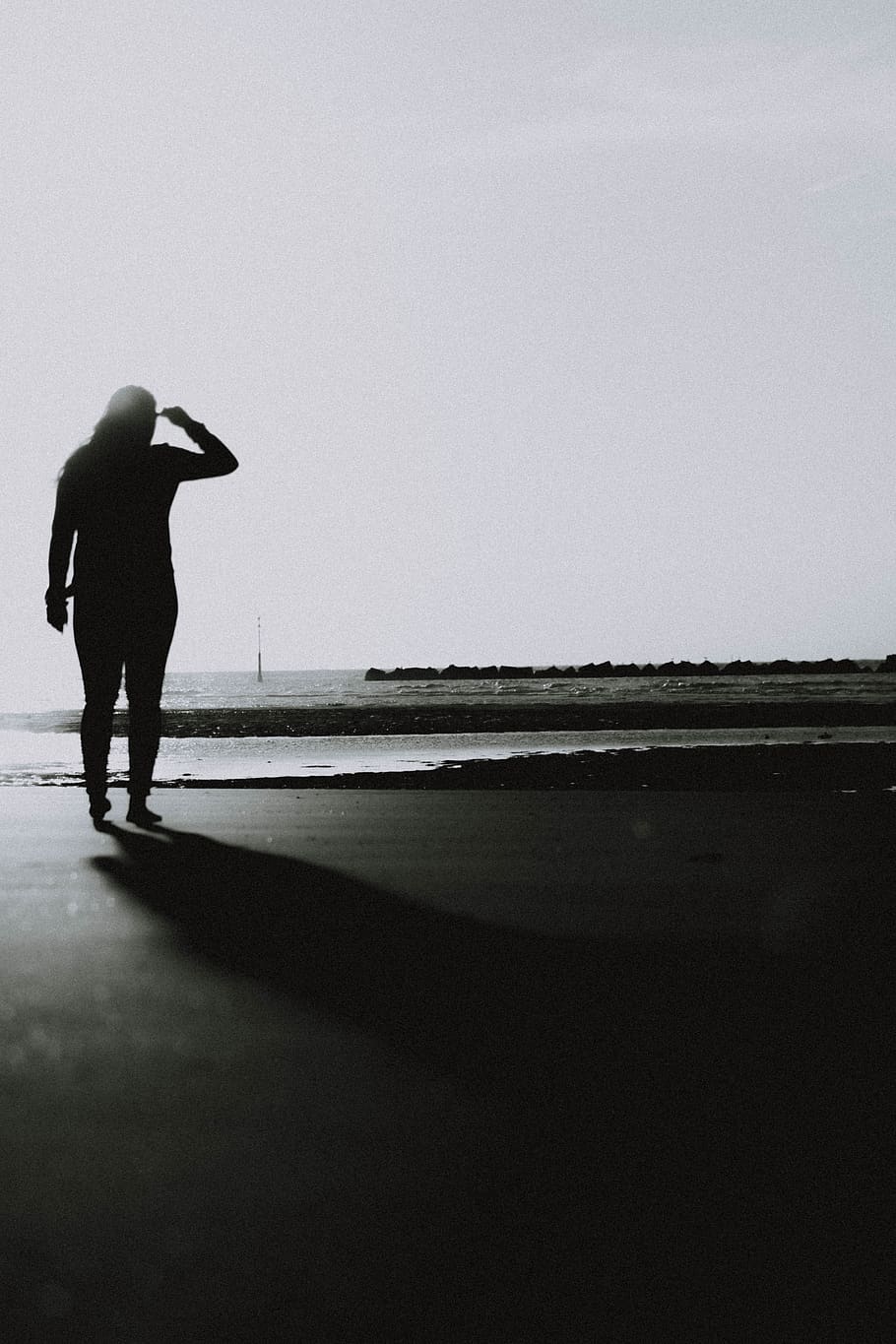 910x1365 HD wallpaper: silhouette photography