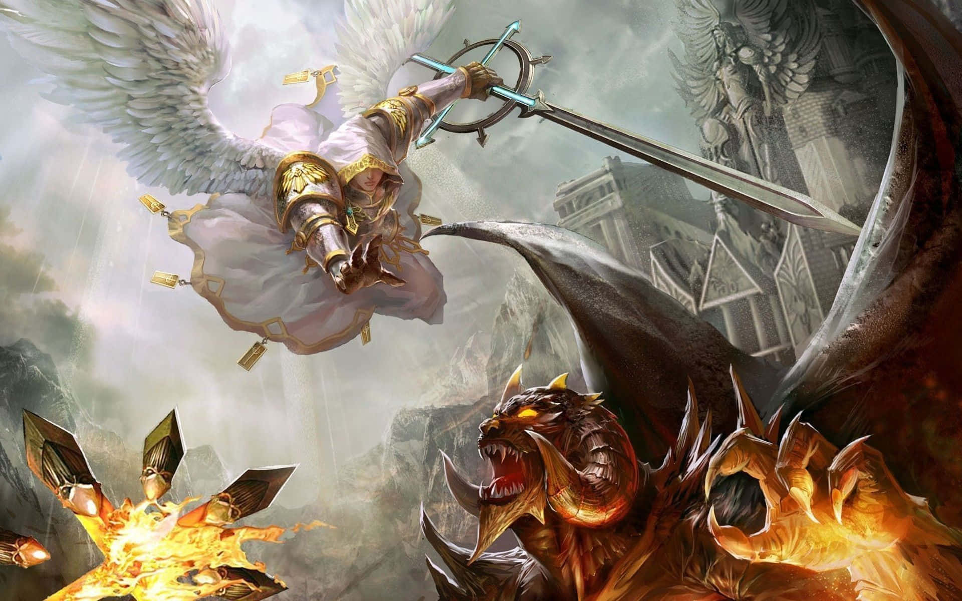 1920x1200 Heavenly Battle Wallpaper