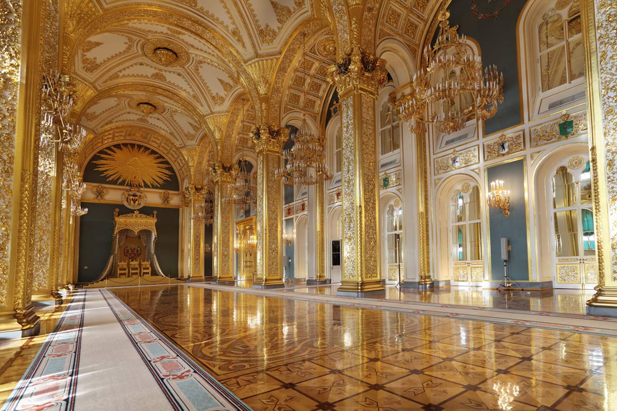 1200x800 Luxurious Gold White Baroque Mural Wallpaper