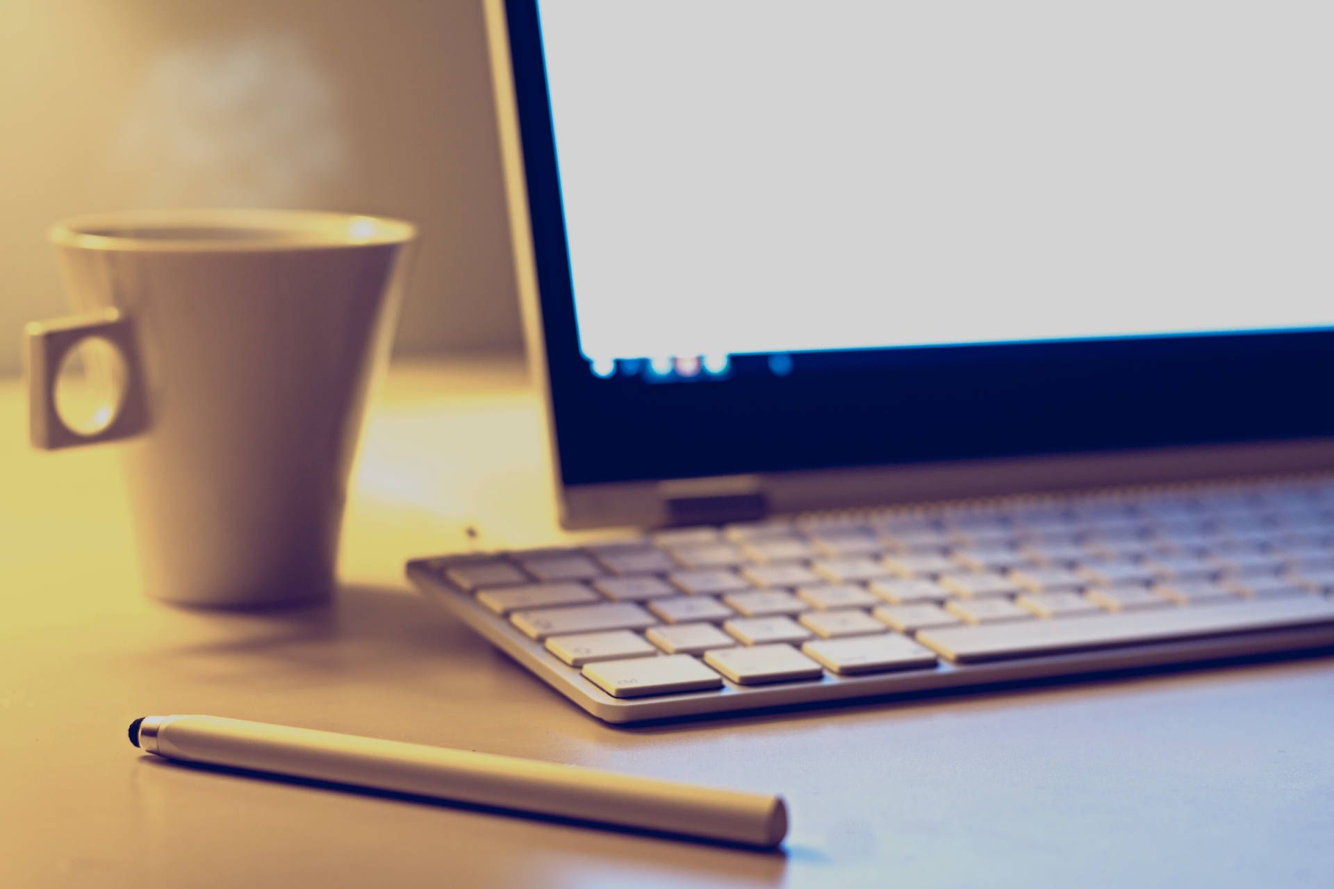 1920x1280 Office Desk And Hot Coffee Wallpaper