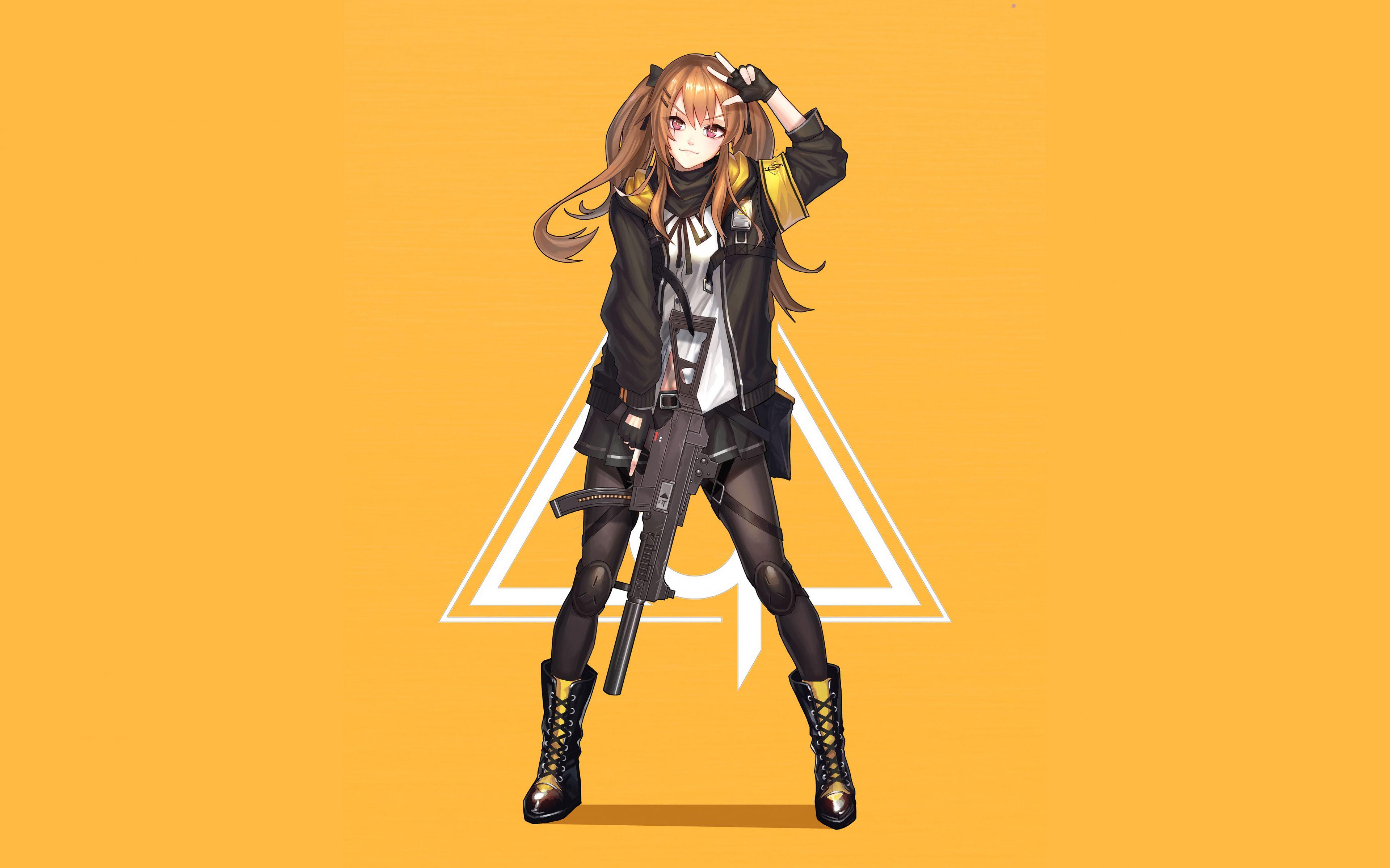 3840x2400 Download 3840x2400 wallpaper minimal, soldier, ump girls